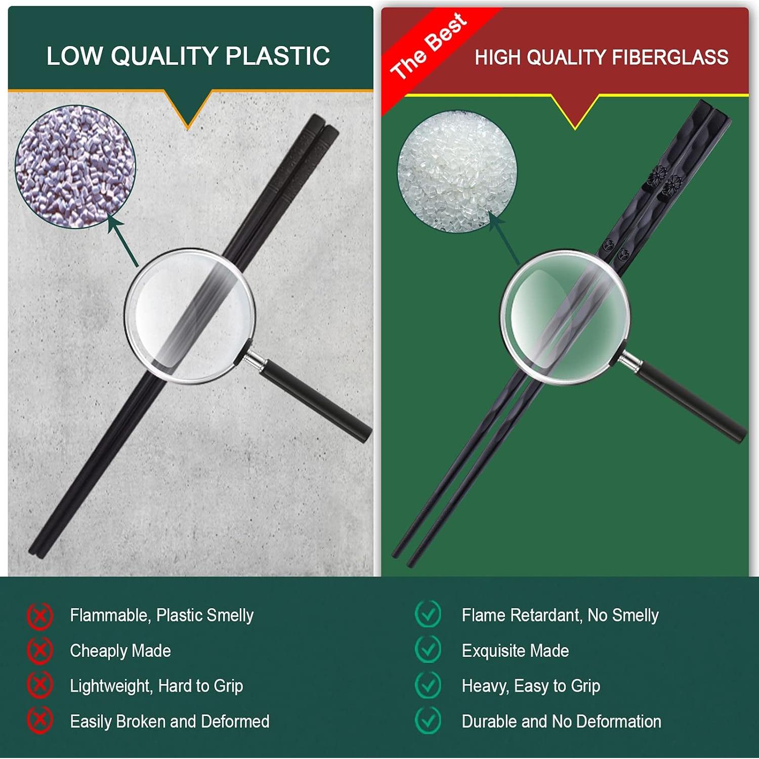 5 Pares de Palillos de Fibra de Vidrio GLAMFIELDS 24,13 cm