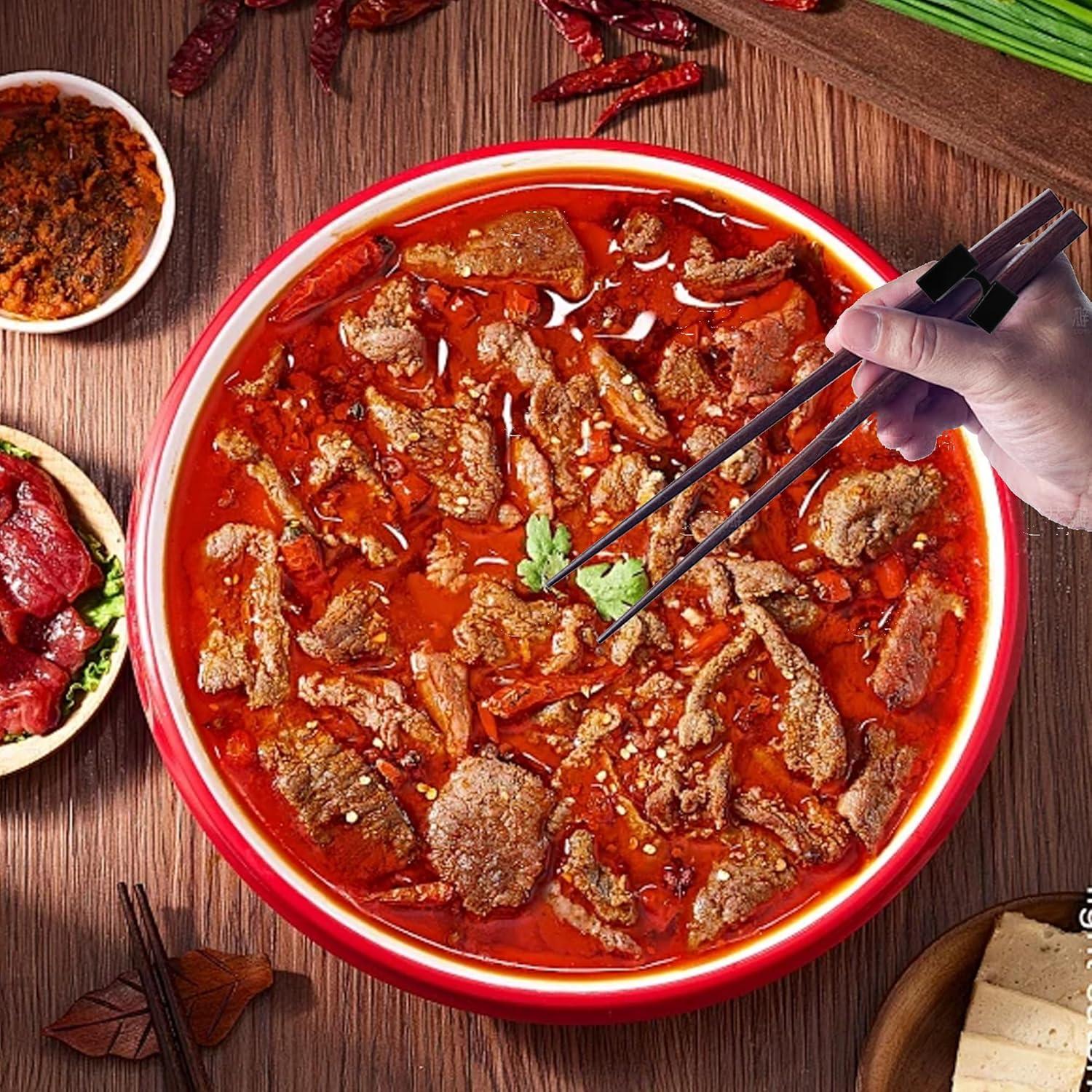 5 Pares de Ayudantes Reutilizables para Palillos - Negro