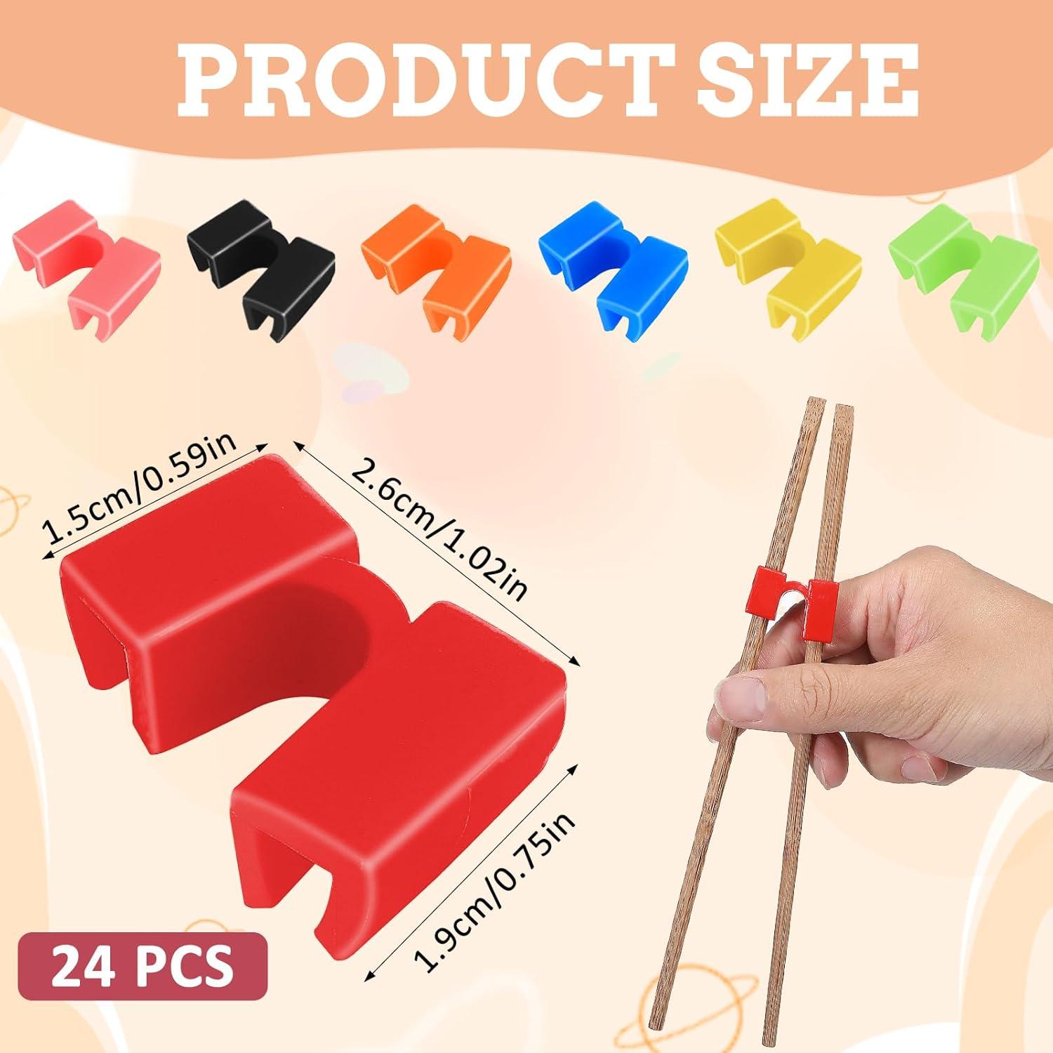 24 Ayudantes de Palillos Reutilizables Wanmu para Entrenamiento