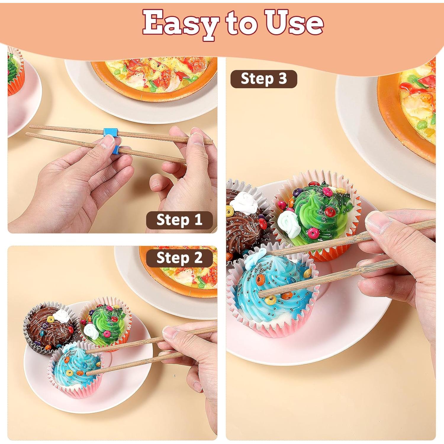 24 Ayudantes de Palillos Reutilizables Wanmu para Entrenamiento