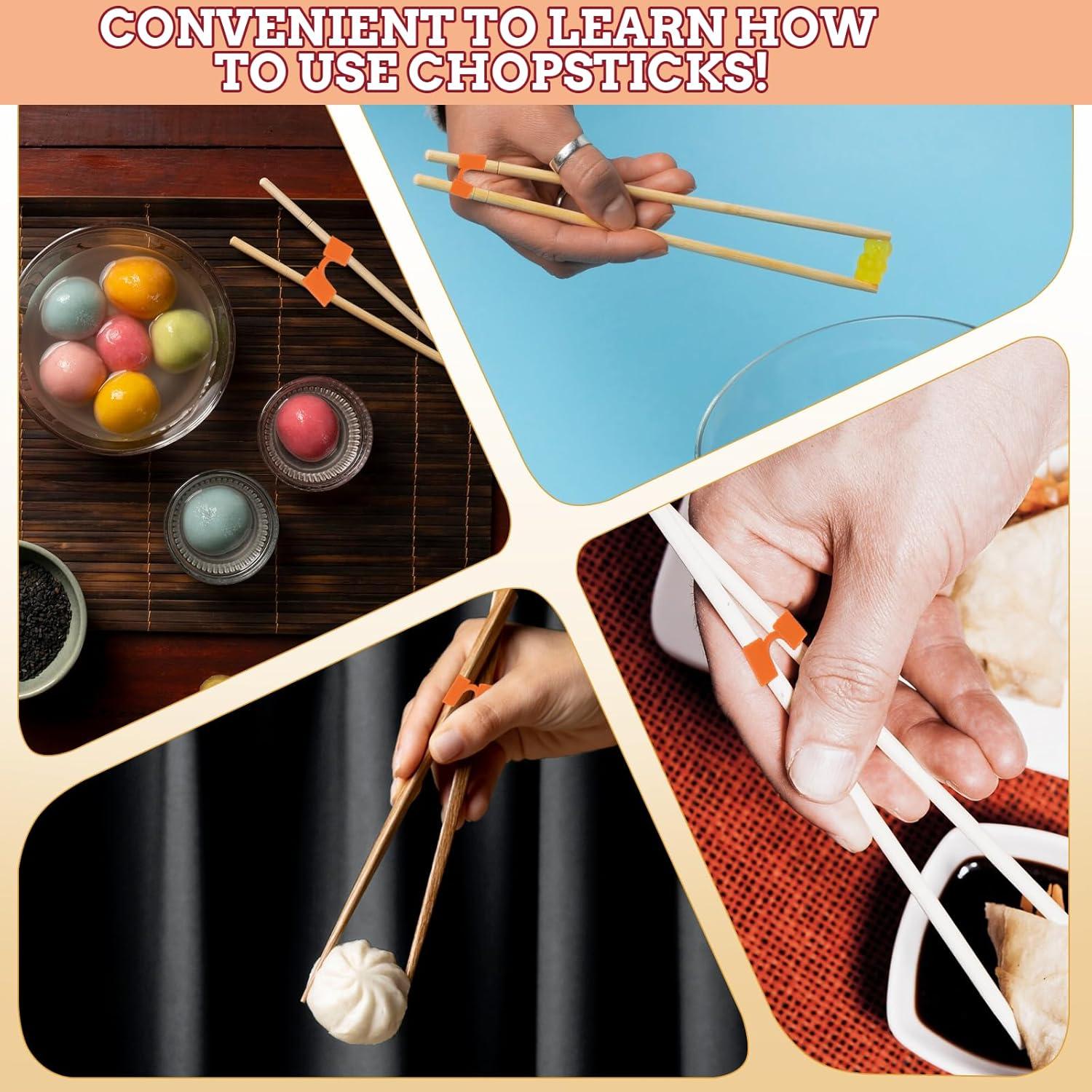 24 Ayudantes de Palillos Reutilizables Wanmu para Entrenamiento