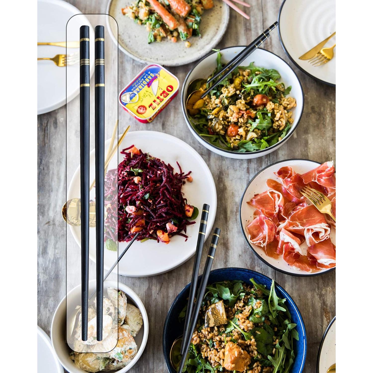 Palillos reutilizables de fibra de vidrio YUNDUOJIA 24 cm