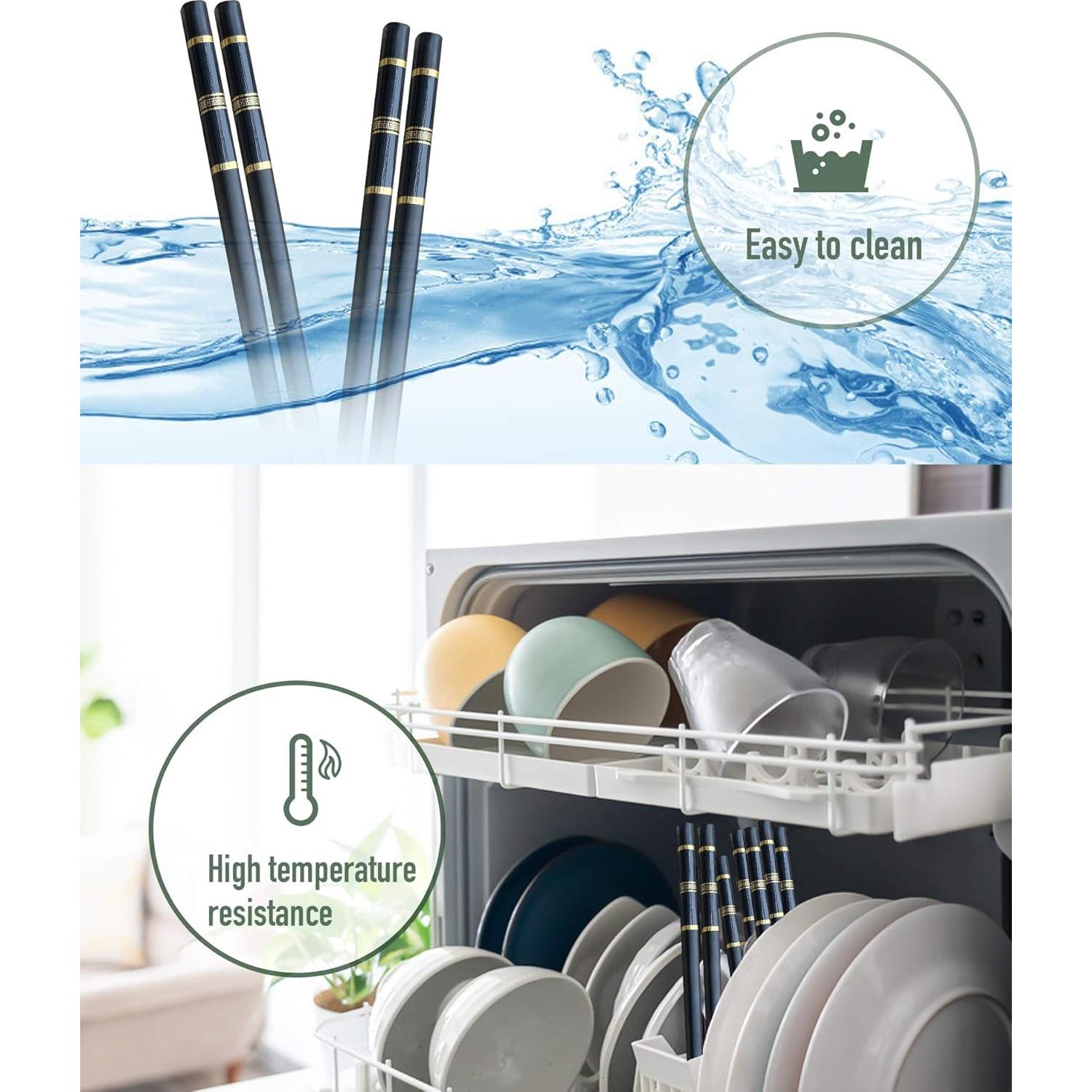 Palillos reutilizables de fibra de vidrio YUNDUOJIA 24 cm