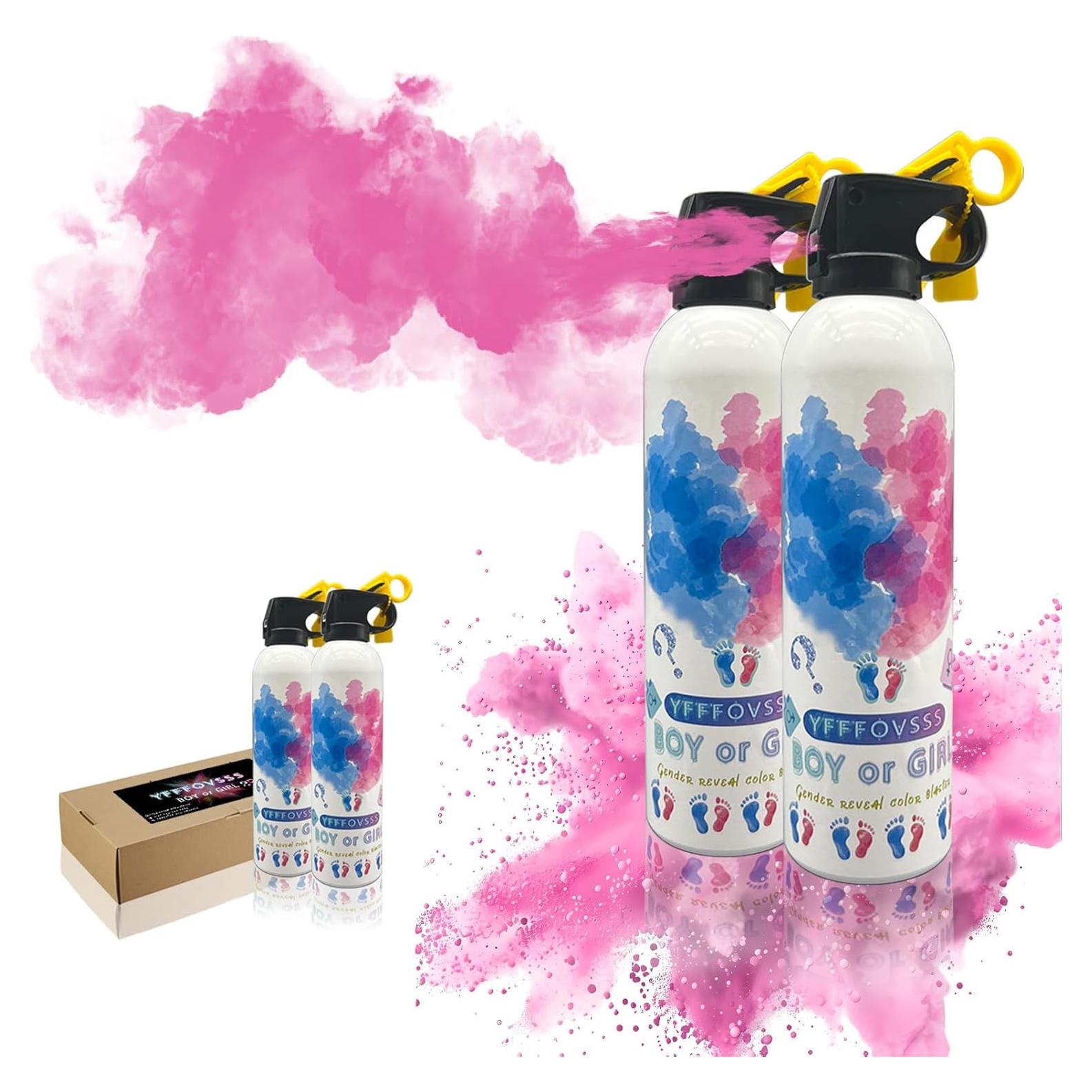 Extintor Revelación de Género YFFFOVSSS Rosa Grande 2 Paquetes