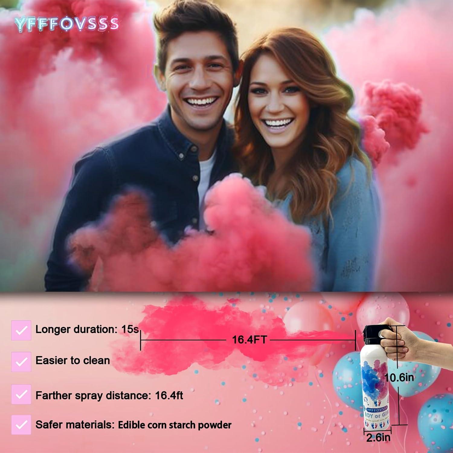 Extintor Revelación de Género YFFFOVSSS Rosa Grande 2 Paquetes