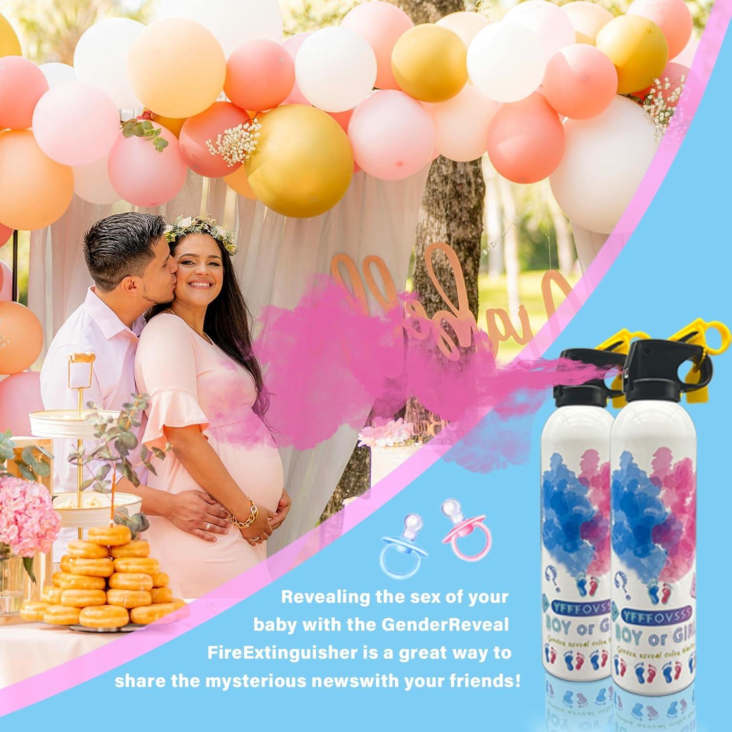 Extintor Revelación de Género YFFFOVSSS Rosa Grande 2 Paquetes