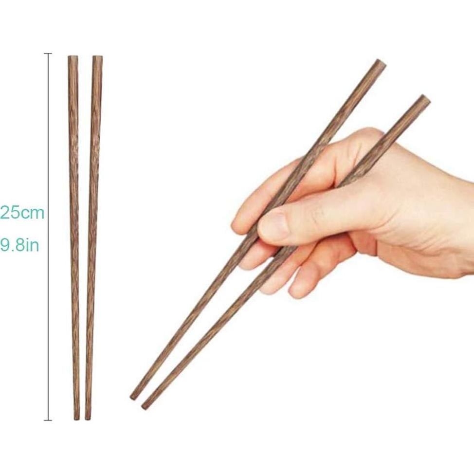 10 Pares de Palillos de Madera Ecológicos 24.89 cm