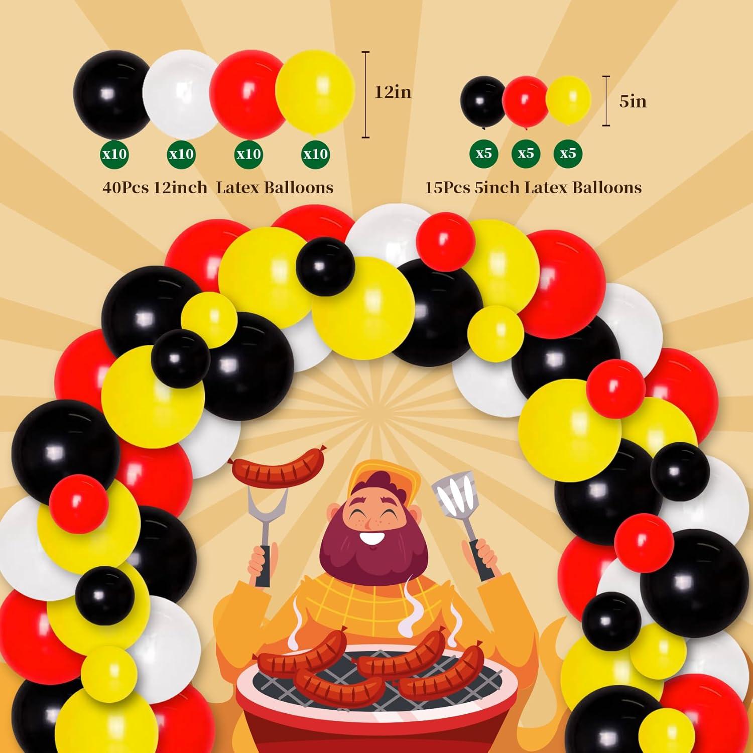 58 Pzs Decoraciones Baby Q PARLONTY - Globos Rojos y Cerdo