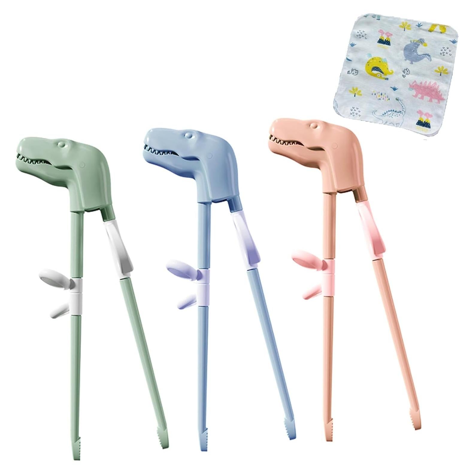 Palillos de Entrenamiento Dinosaurio para Niños - Set 3 Colores