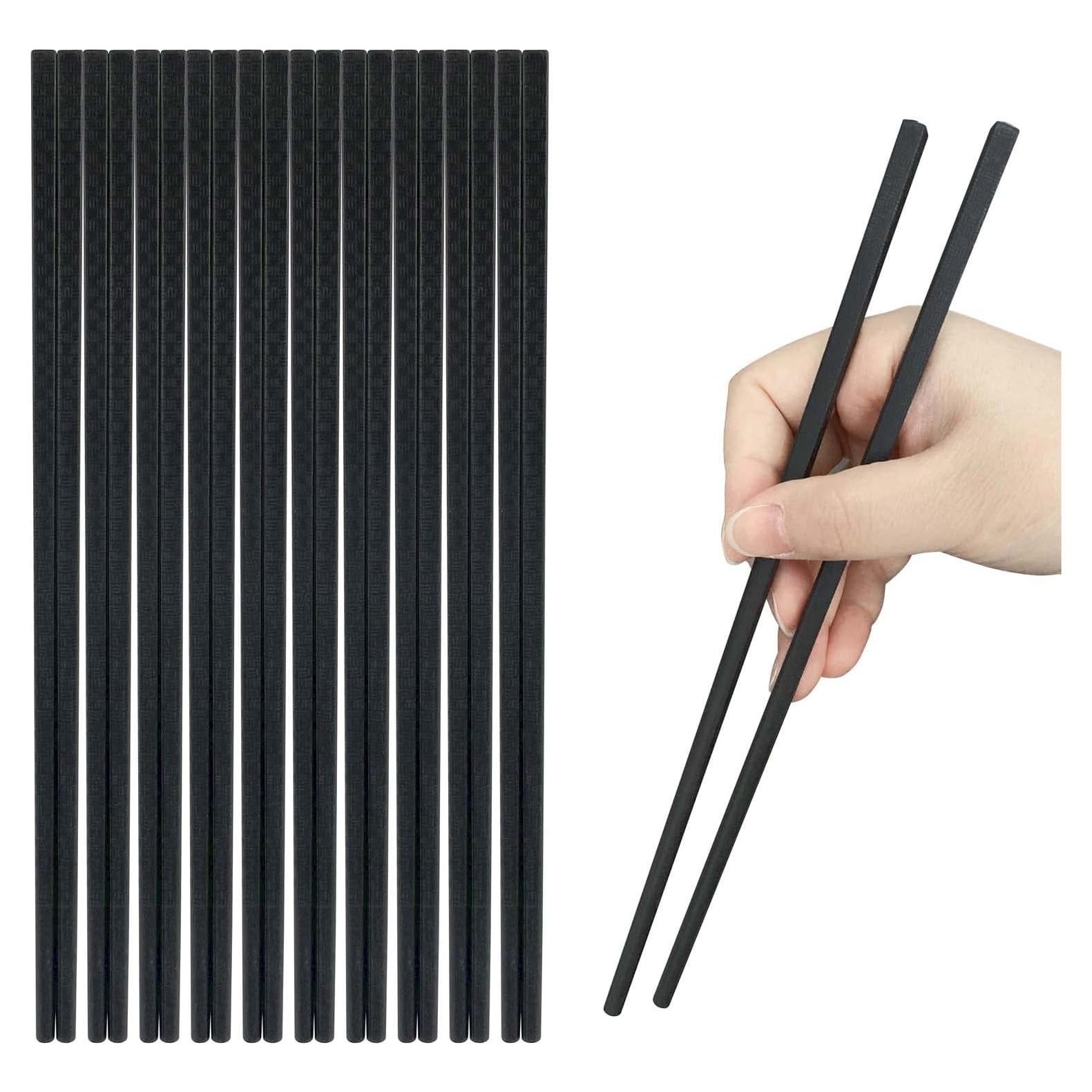 10 Pares de Palillos Reutilizables LNAUJS 23,6 cm Antideslizantes