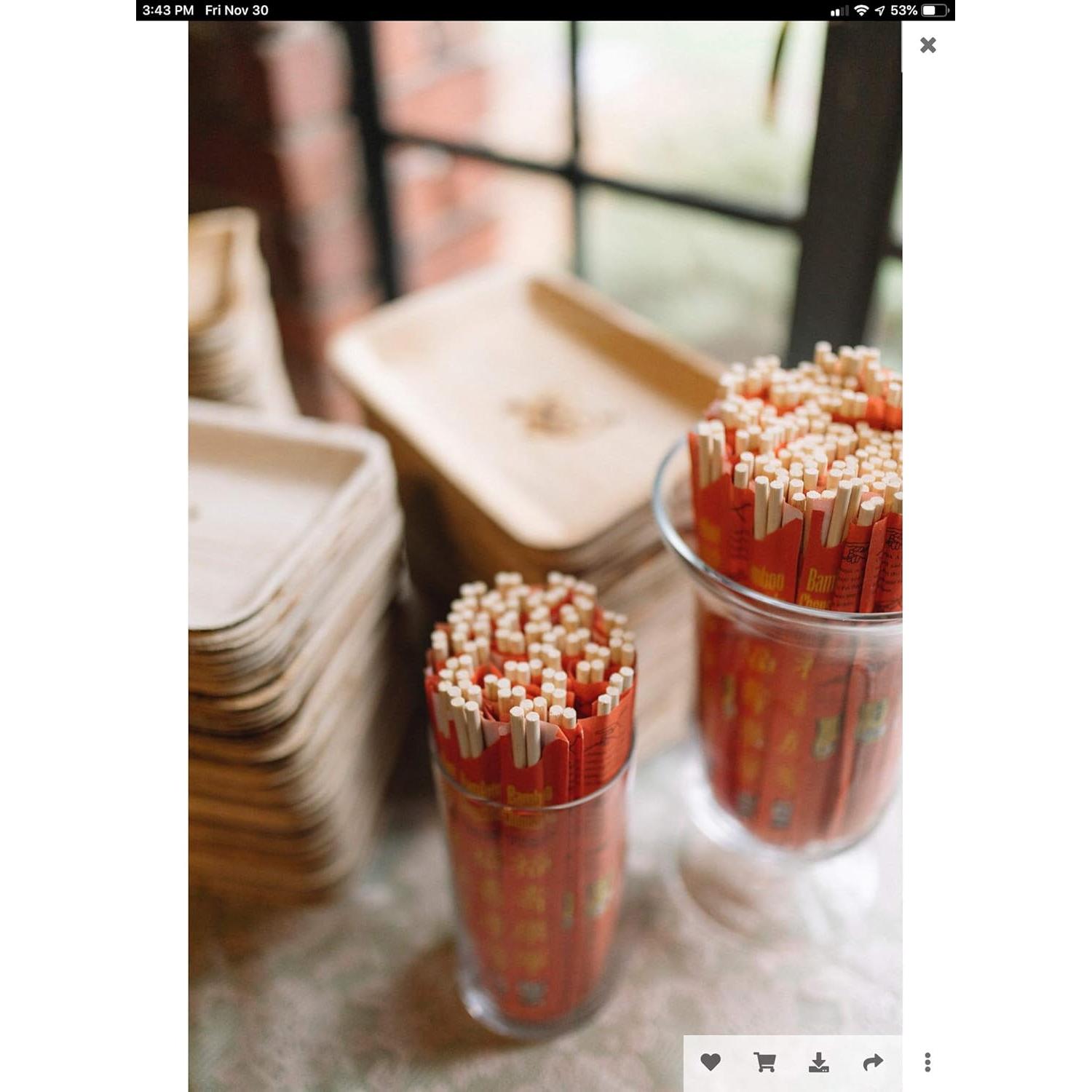 Palillos Desechables de Bambú Shop&Save 240 Pares 27,9cm