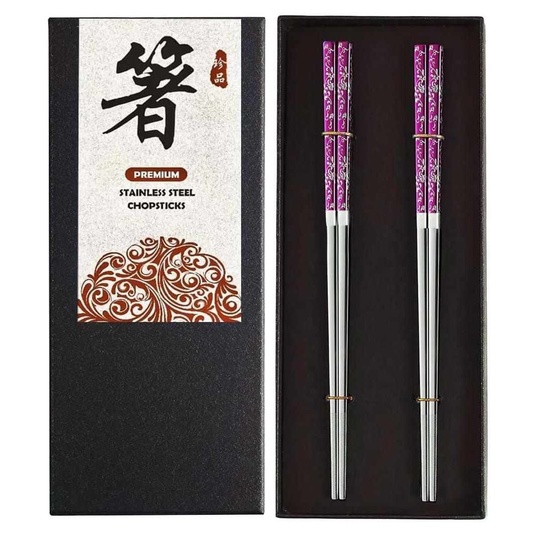 Palillos de Acero Inoxidable HMM 23.5 cm Antideslizantes 2P