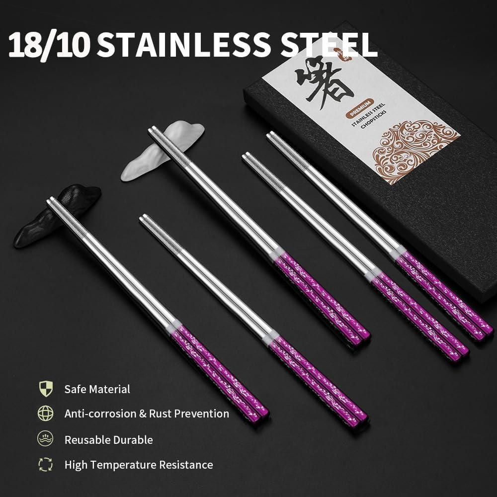 Palillos de Acero Inoxidable HMM 23.5 cm Antideslizantes 2P