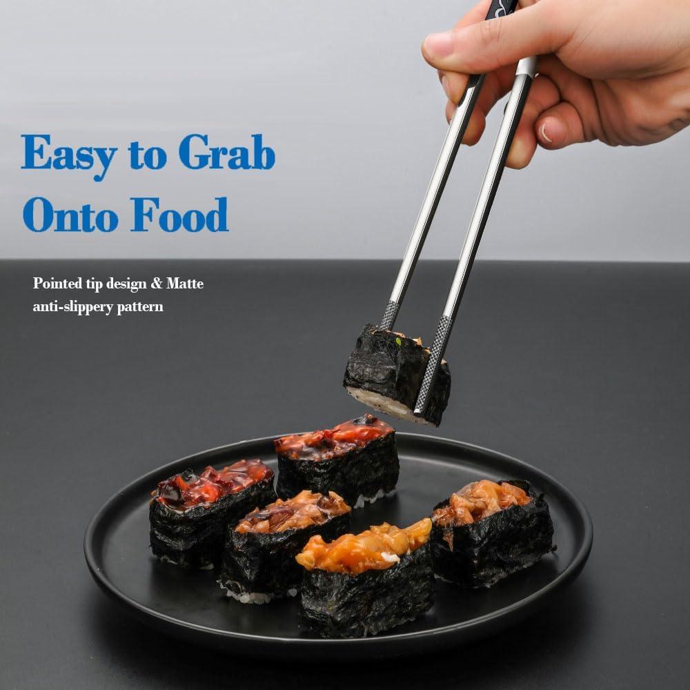 Palillos de Acero Inoxidable HMM 23.5 cm Antideslizantes 2P