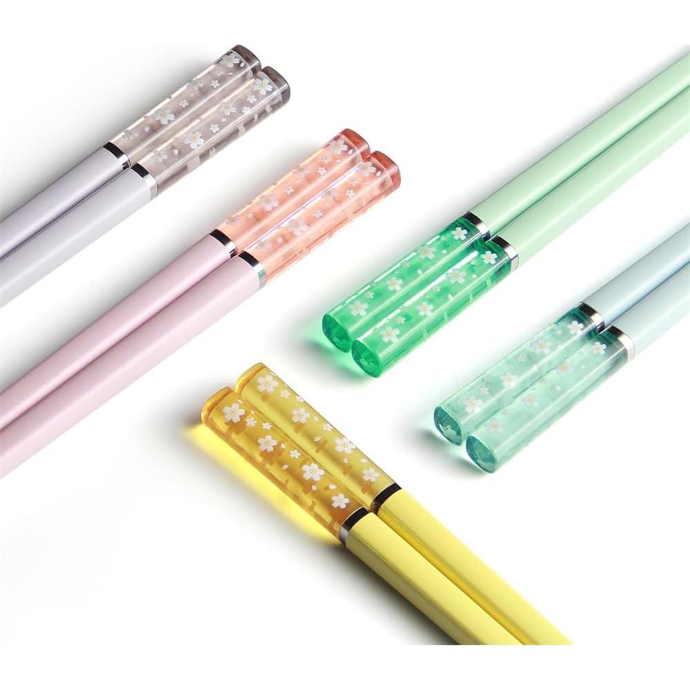 Palillos Reutilizables AYFDISHS 24 cm Antideslizantes Multicolor