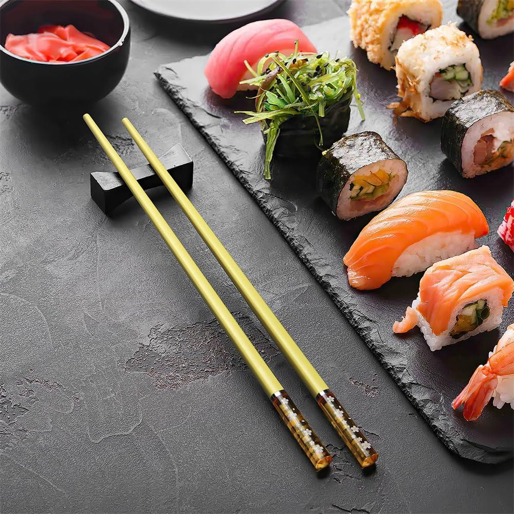 Palillos Reutilizables AYFDISHS 24 cm Antideslizantes Multicolor