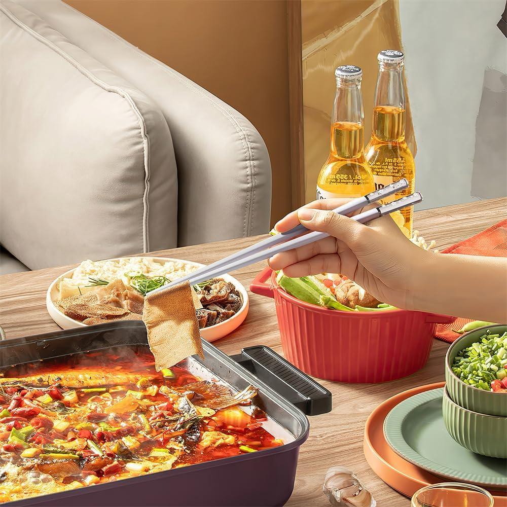 Palillos Reutilizables AYFDISHS 24 cm Antideslizantes Multicolor