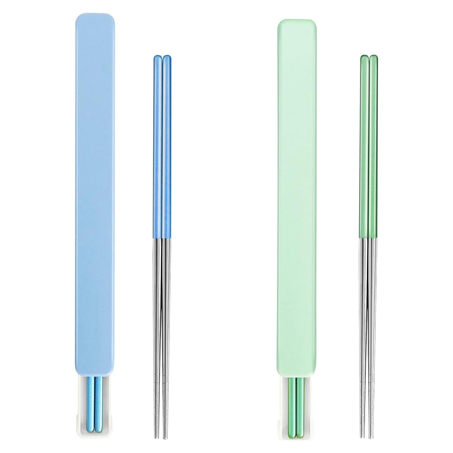 Palillos Reutilizables de Acero Inoxidable GTIEDIK 22,86 cm