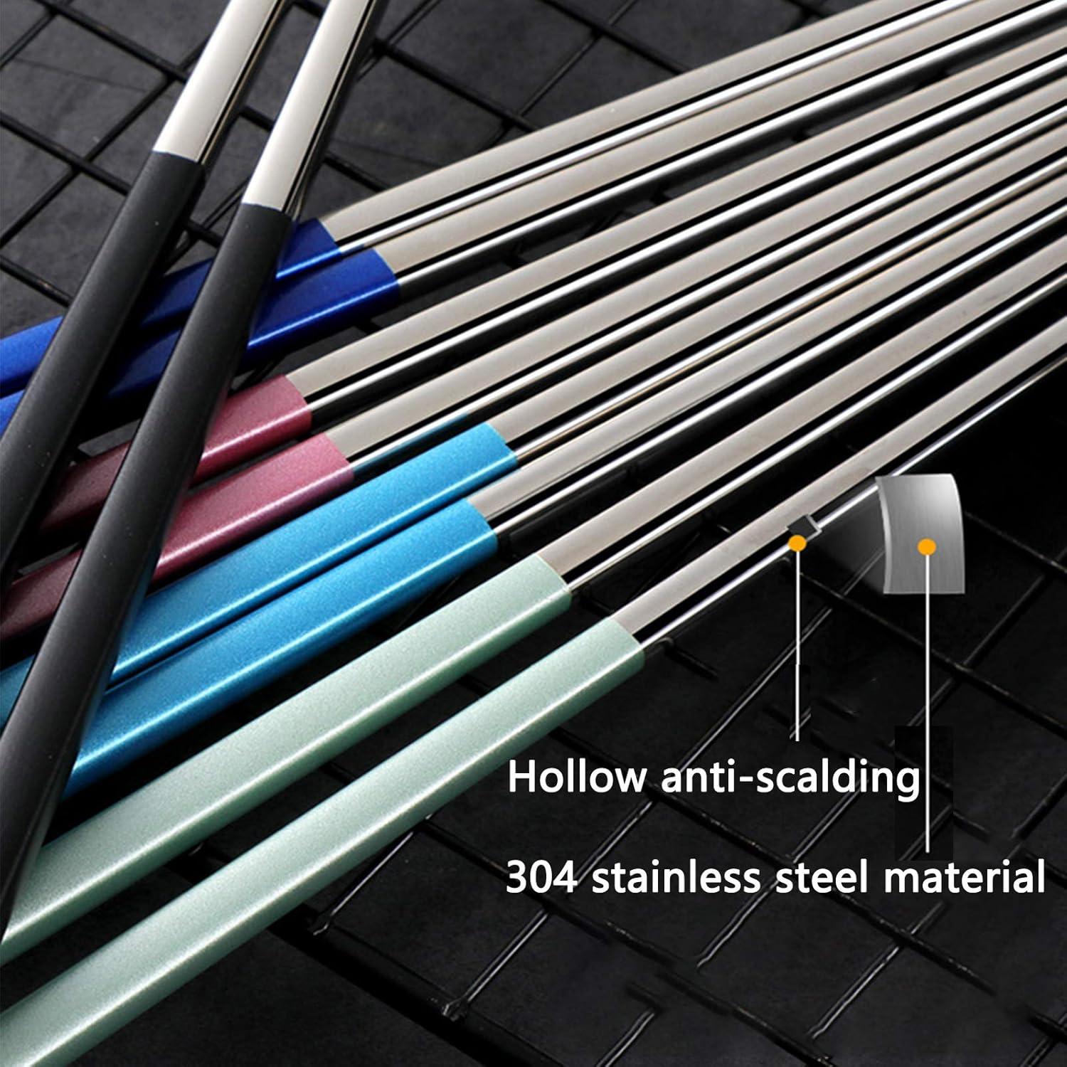 Palillos Reutilizables de Acero Inoxidable GTIEDIK 22,86 cm