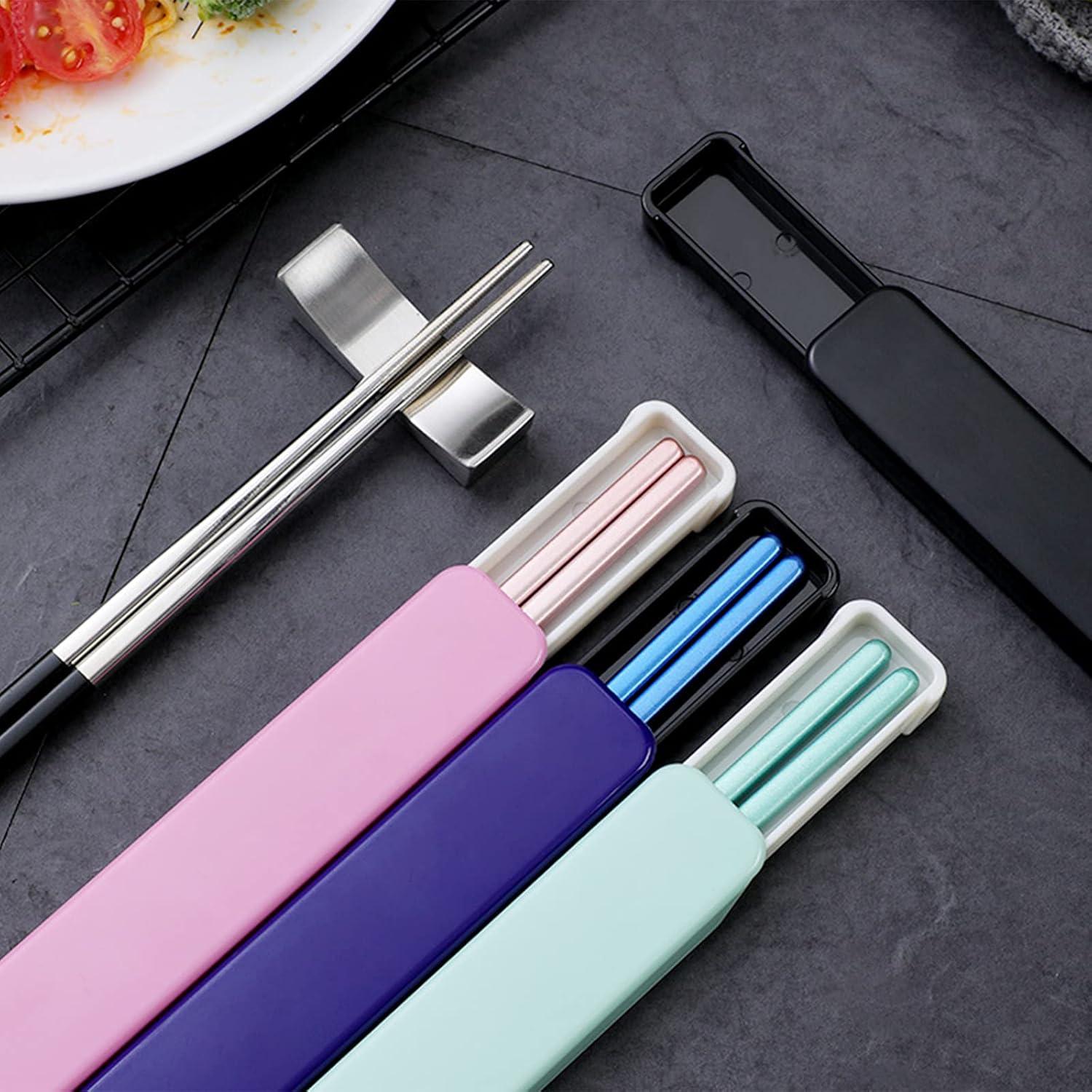 Palillos Reutilizables de Acero Inoxidable GTIEDIK 22,86 cm