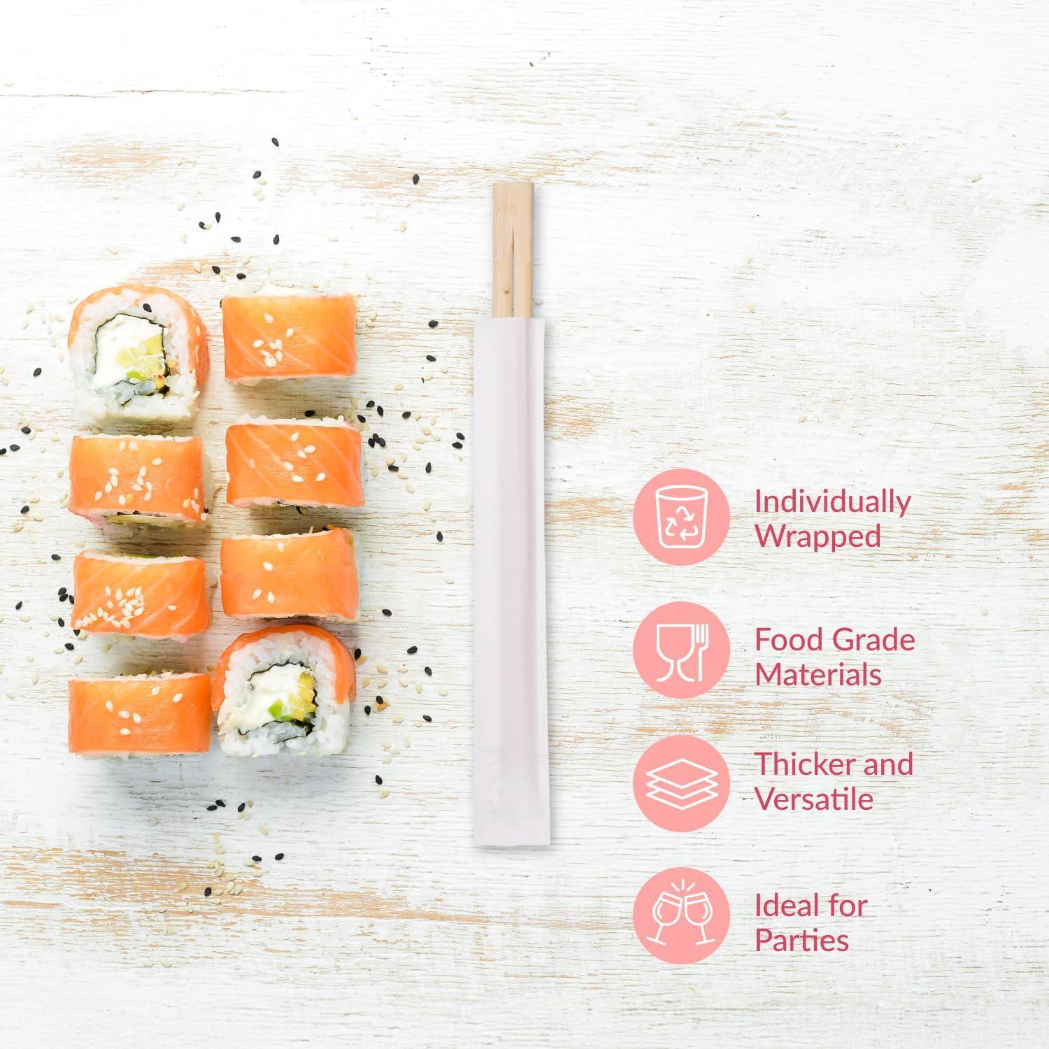 Palillos de Madera Desechables Prestee 20,32 cm - 50 Pares