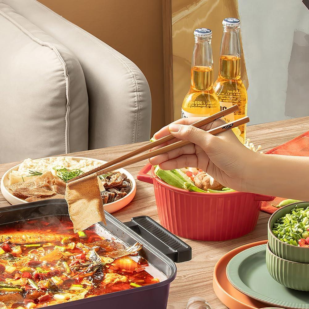 Juego de 5 pares de palillos de bambú AOOSY 22.5 cm