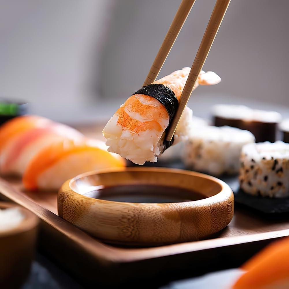 Juego de 5 pares de palillos de bambú AOOSY 22.5 cm