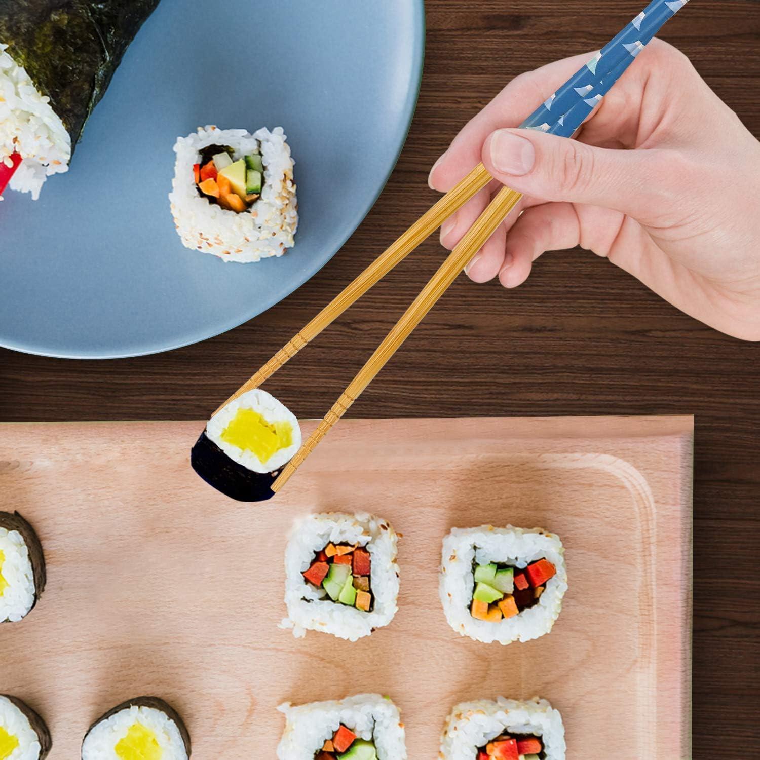 Set de 5 Pares de Palillos de Bambú Japonés Antideslizantes