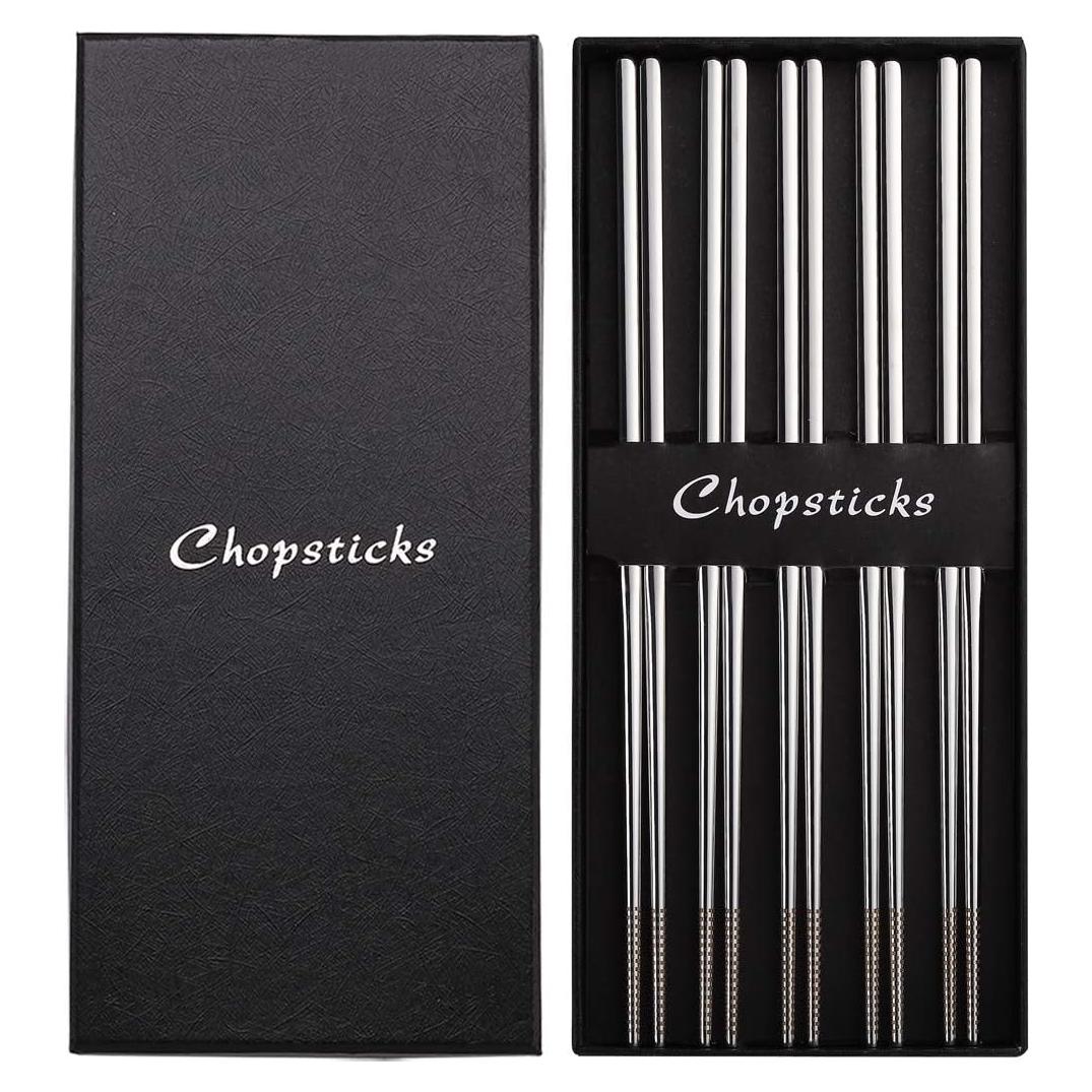 Palillos de Metal DEVICO 24 cm Acero Inoxidable Reutilizables