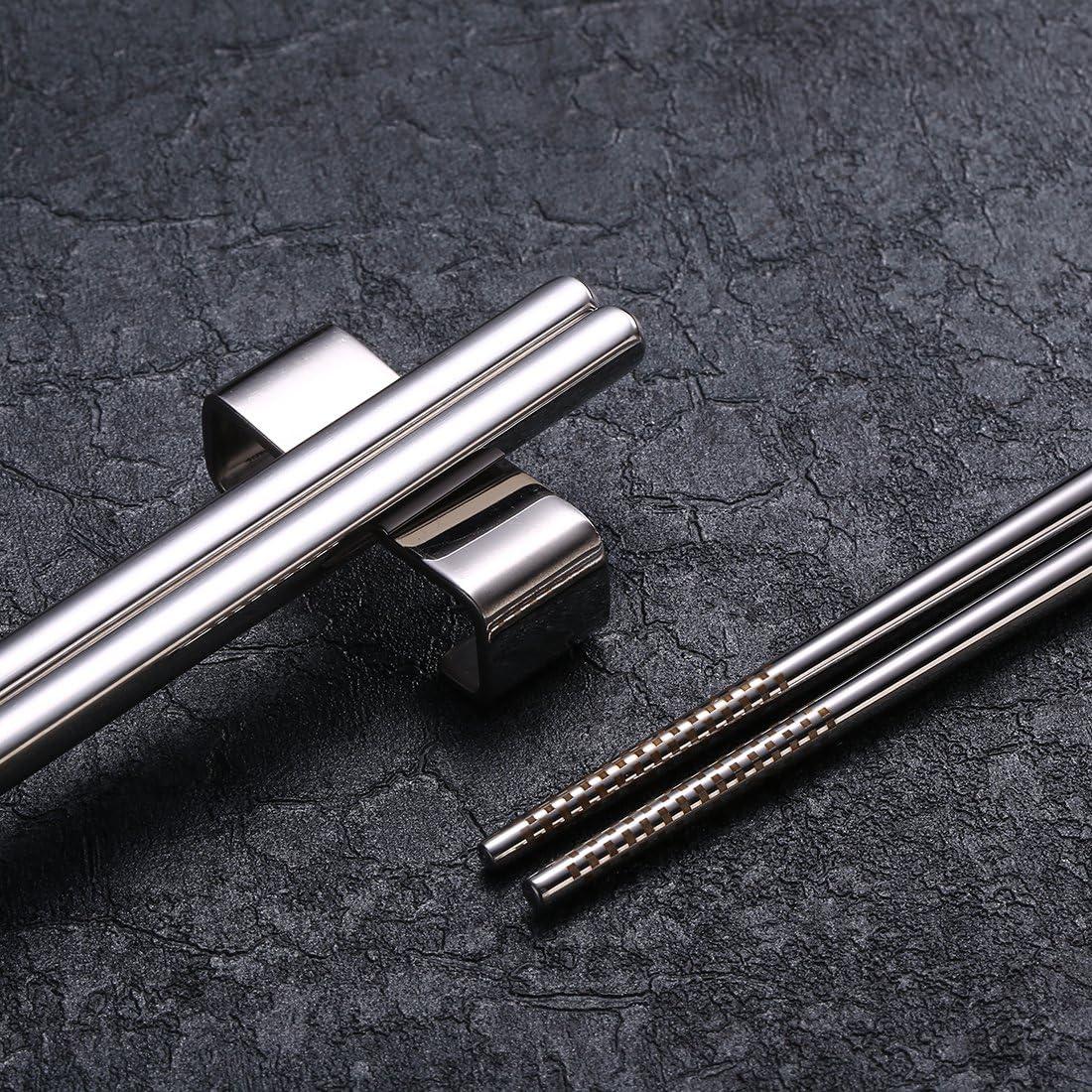 Palillos de Metal DEVICO 24 cm Acero Inoxidable Reutilizables