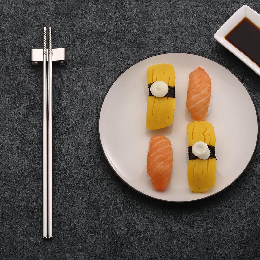 Palillos de Metal DEVICO 24 cm Acero Inoxidable Reutilizables