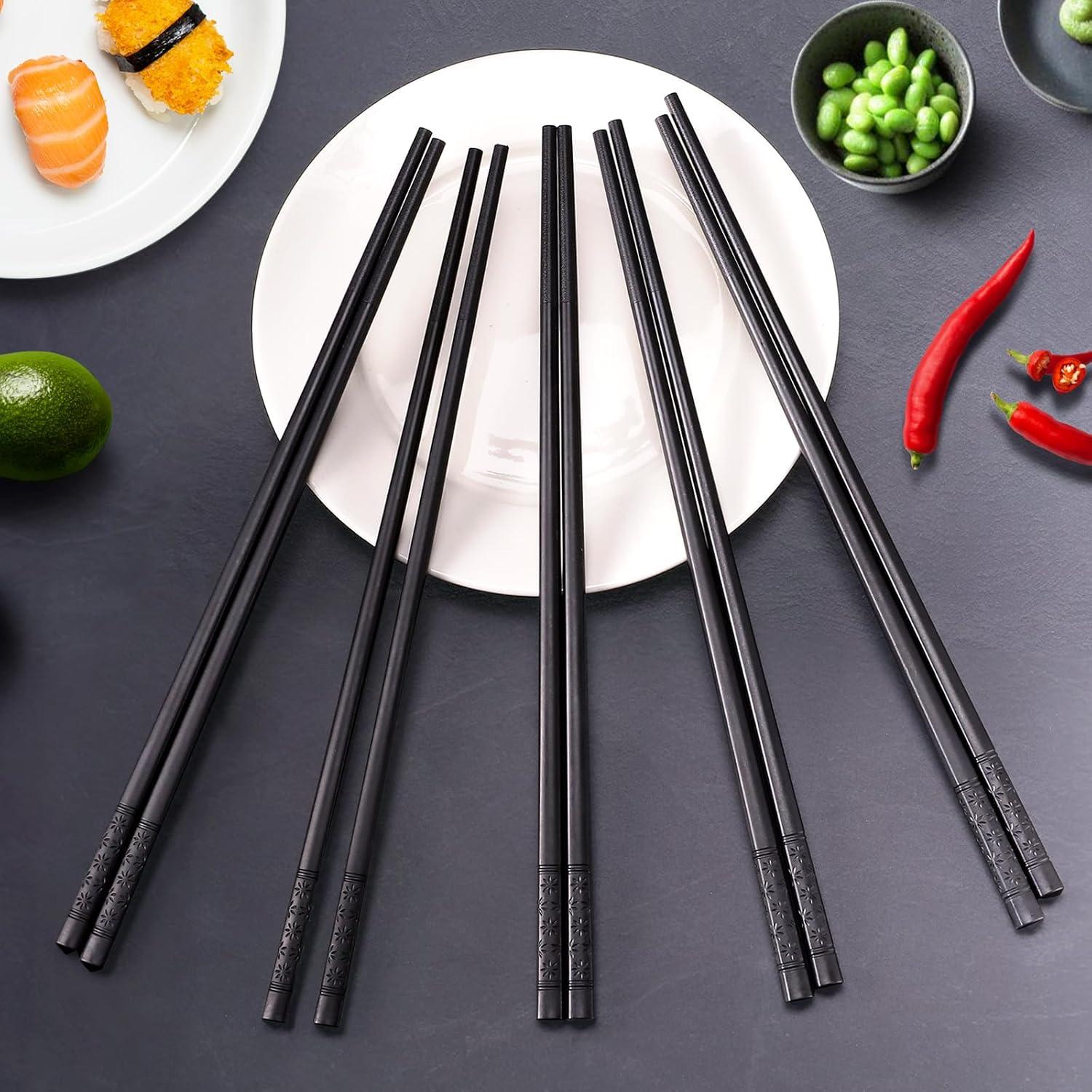 20 Pares de Palillos Reutilizables Dyrfolm Antideslizantes 24 cm