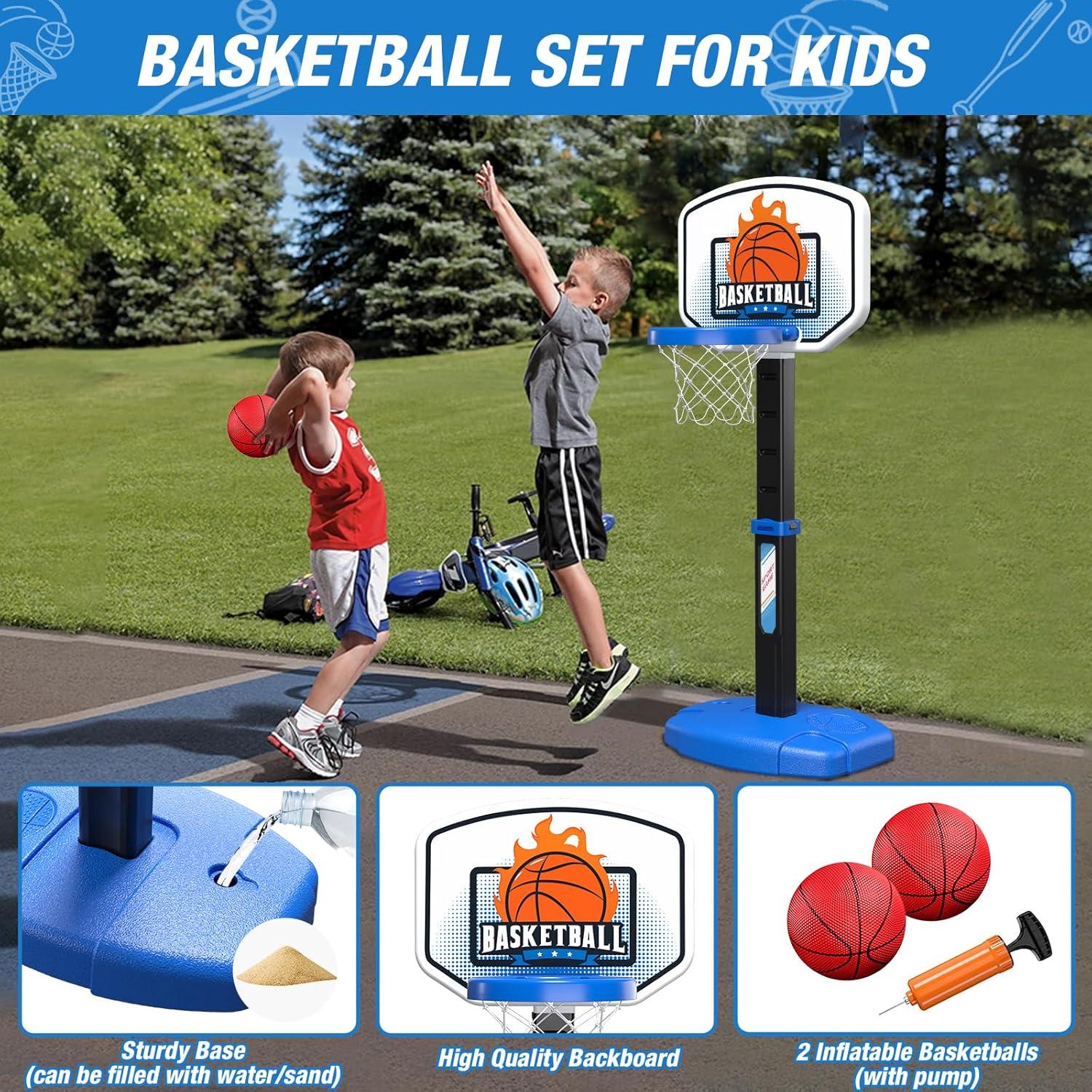 Juego 3 en 1 Baloncesto y T Ball Wee Wonders - Altura Ajustable