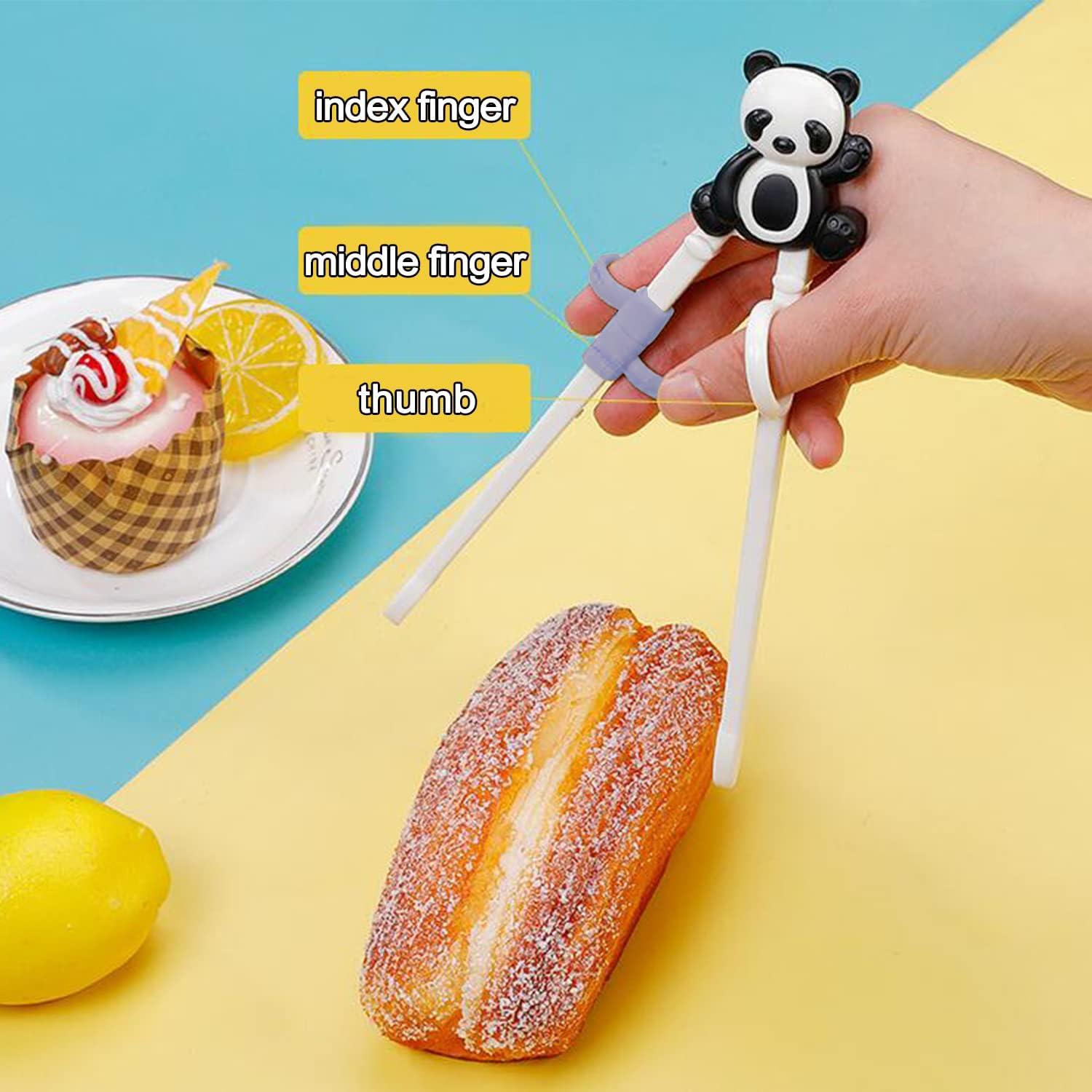 Palillos de Entrenamiento Panda 3 Pares para Niños Reutilizables