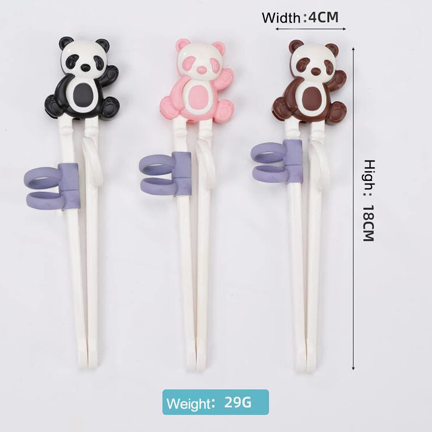 Palillos de Entrenamiento Panda 3 Pares para Niños Reutilizables