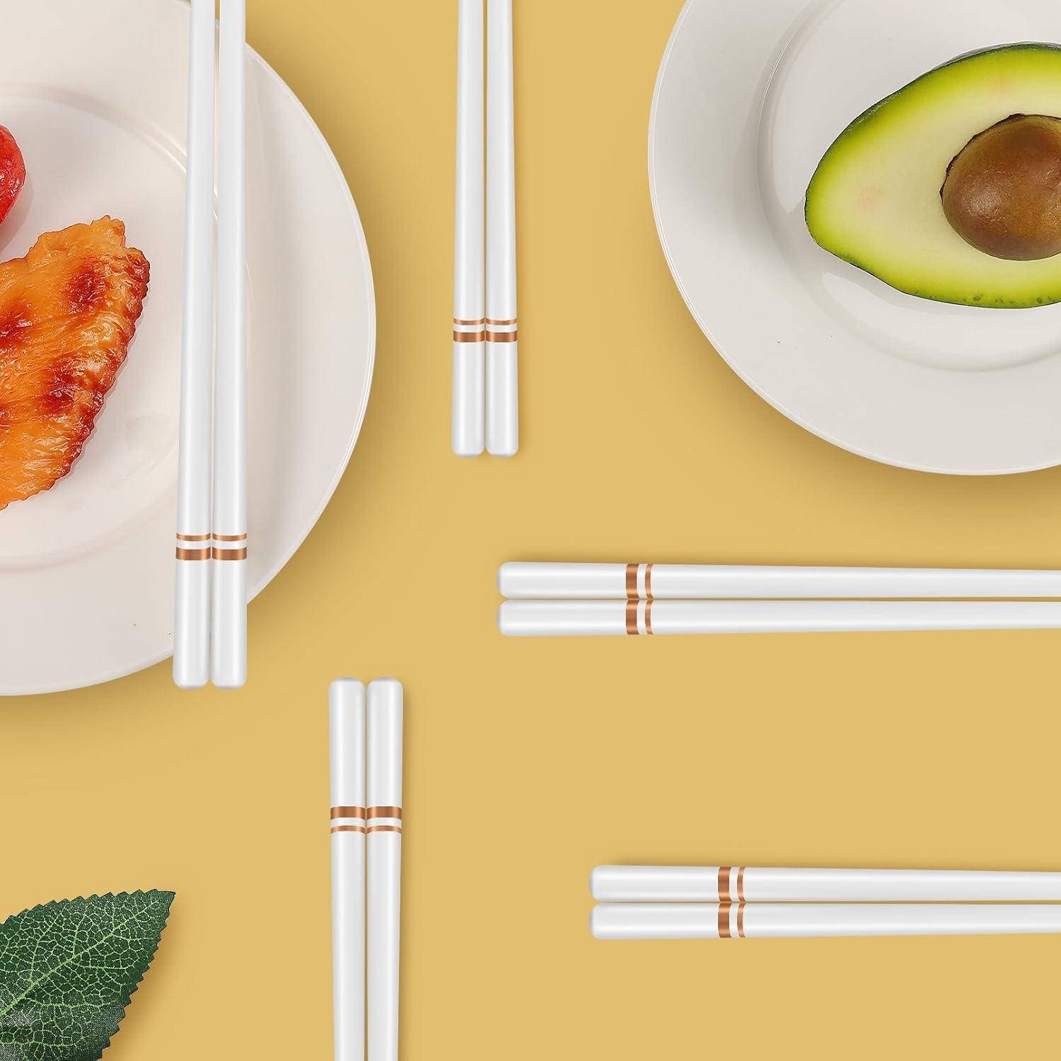 Palillos de Cerámica PLMMOUT 5 Pares 24.77 cm Dorados