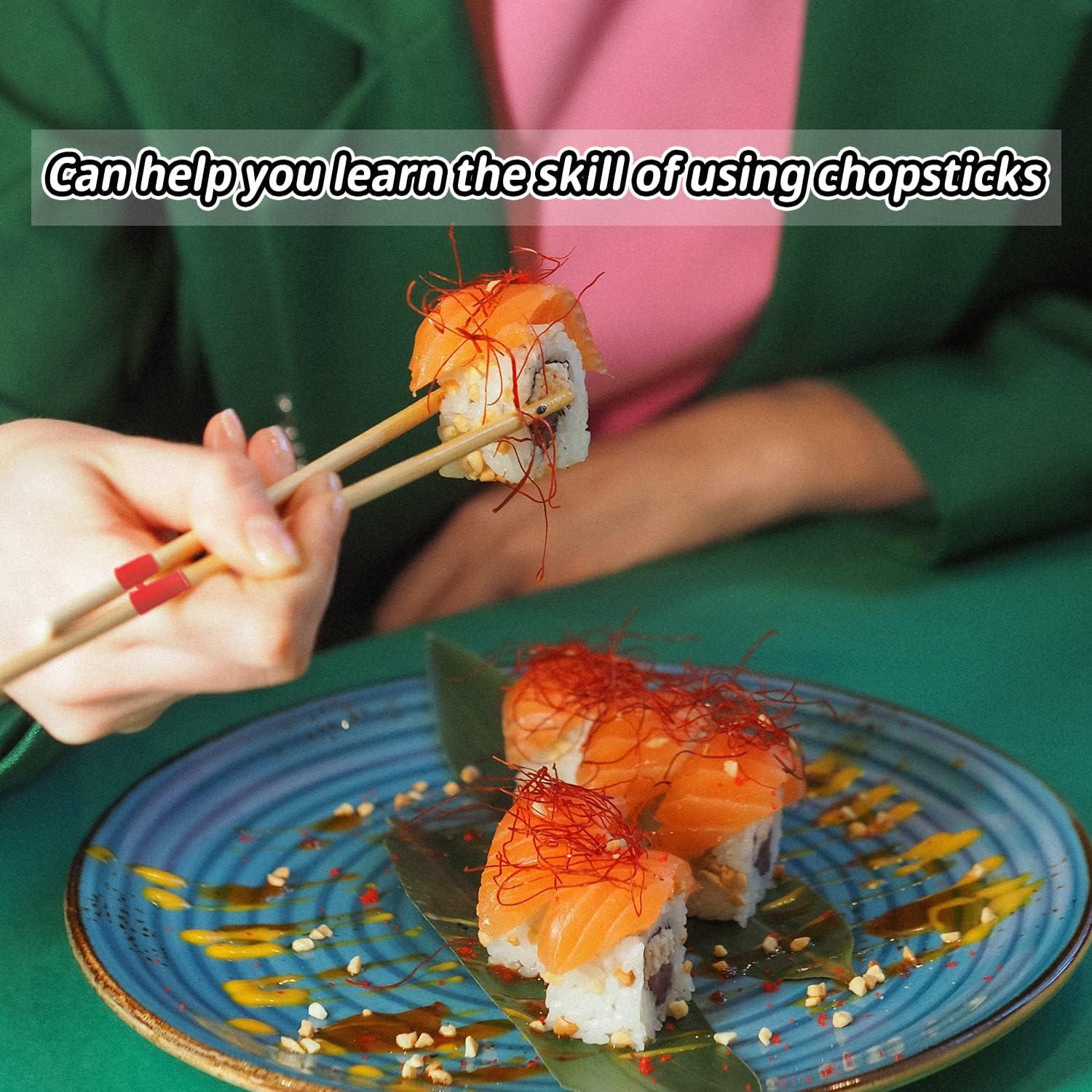 24 Piezas Ayudantes Reutilizables de Palillos Plásticos Negros