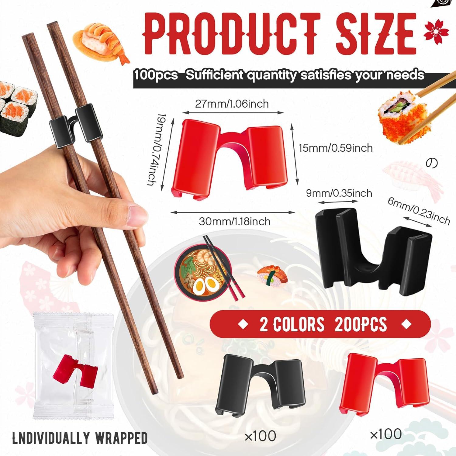 200 Ayudantes de Palillos Reutilizables Suttmin Multicolor