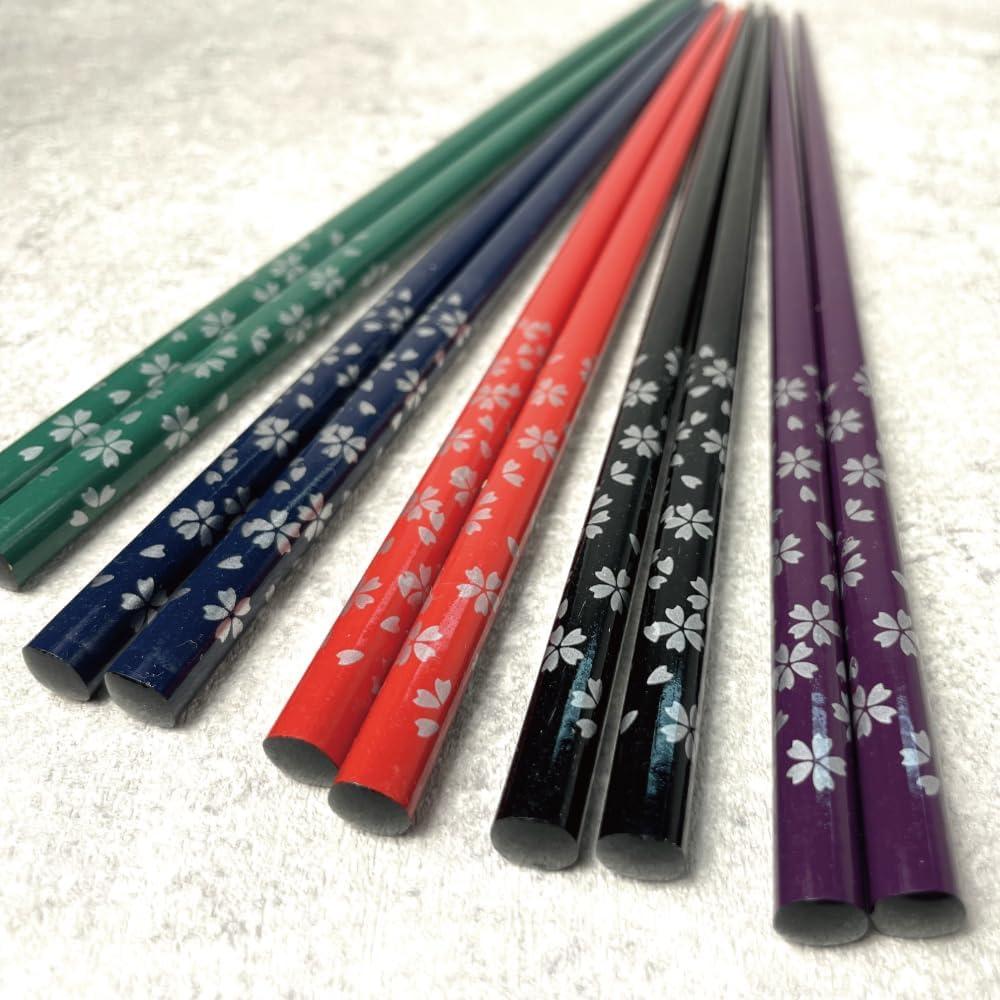 Juego de Palillos Japoneses Premium Terra MK020 - 5 Pares de Madera