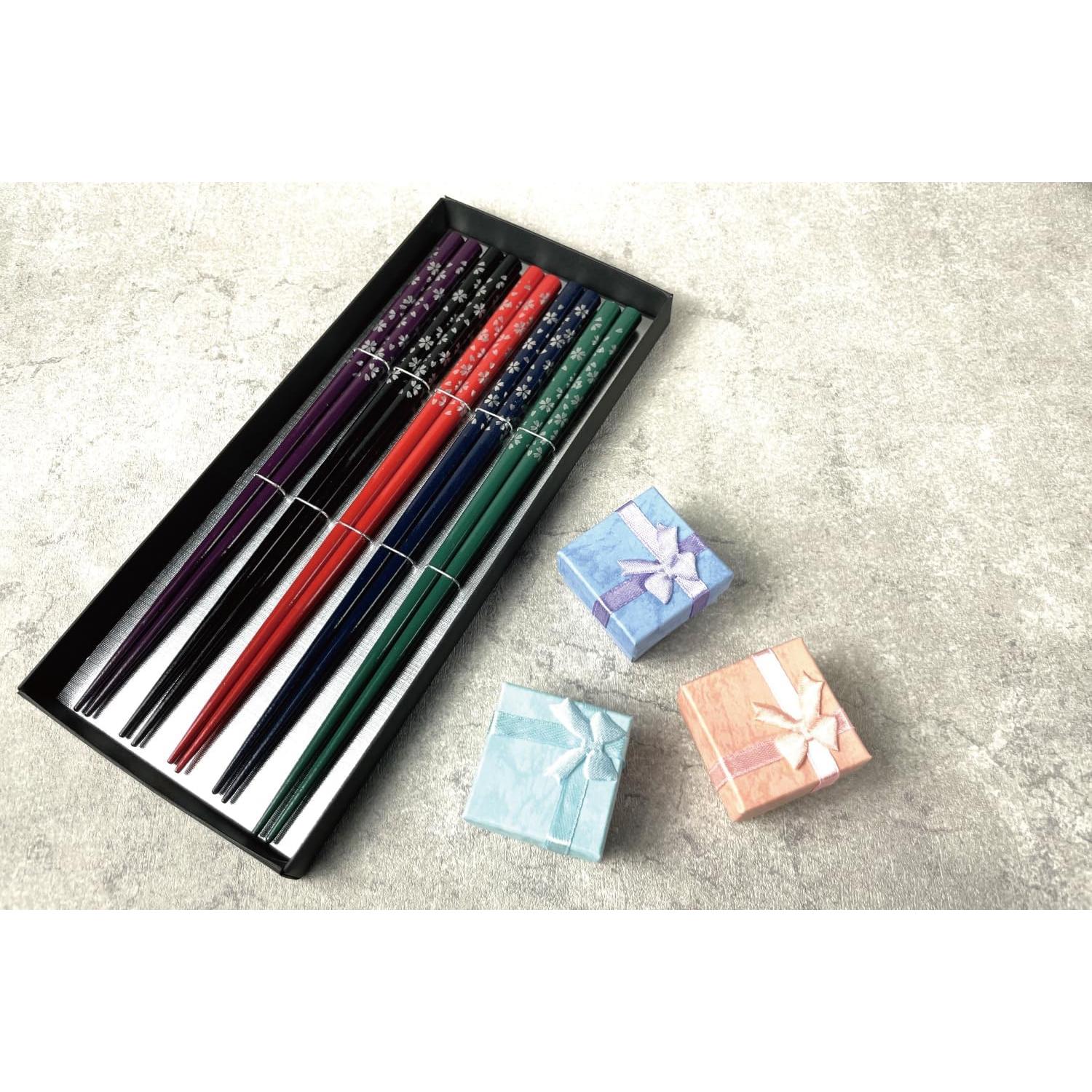 Juego de Palillos Japoneses Premium Terra MK020 - 5 Pares de Madera