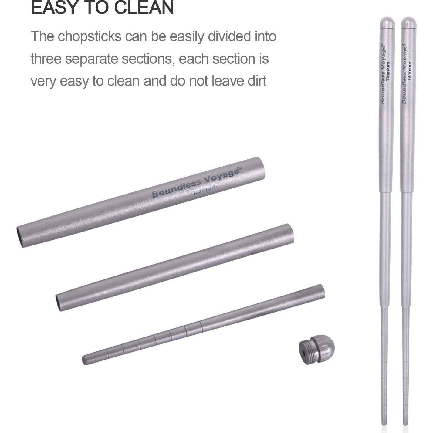 Palillos Telescópicos de Titanio Boundless Voyage Ti1004T 19.8cm