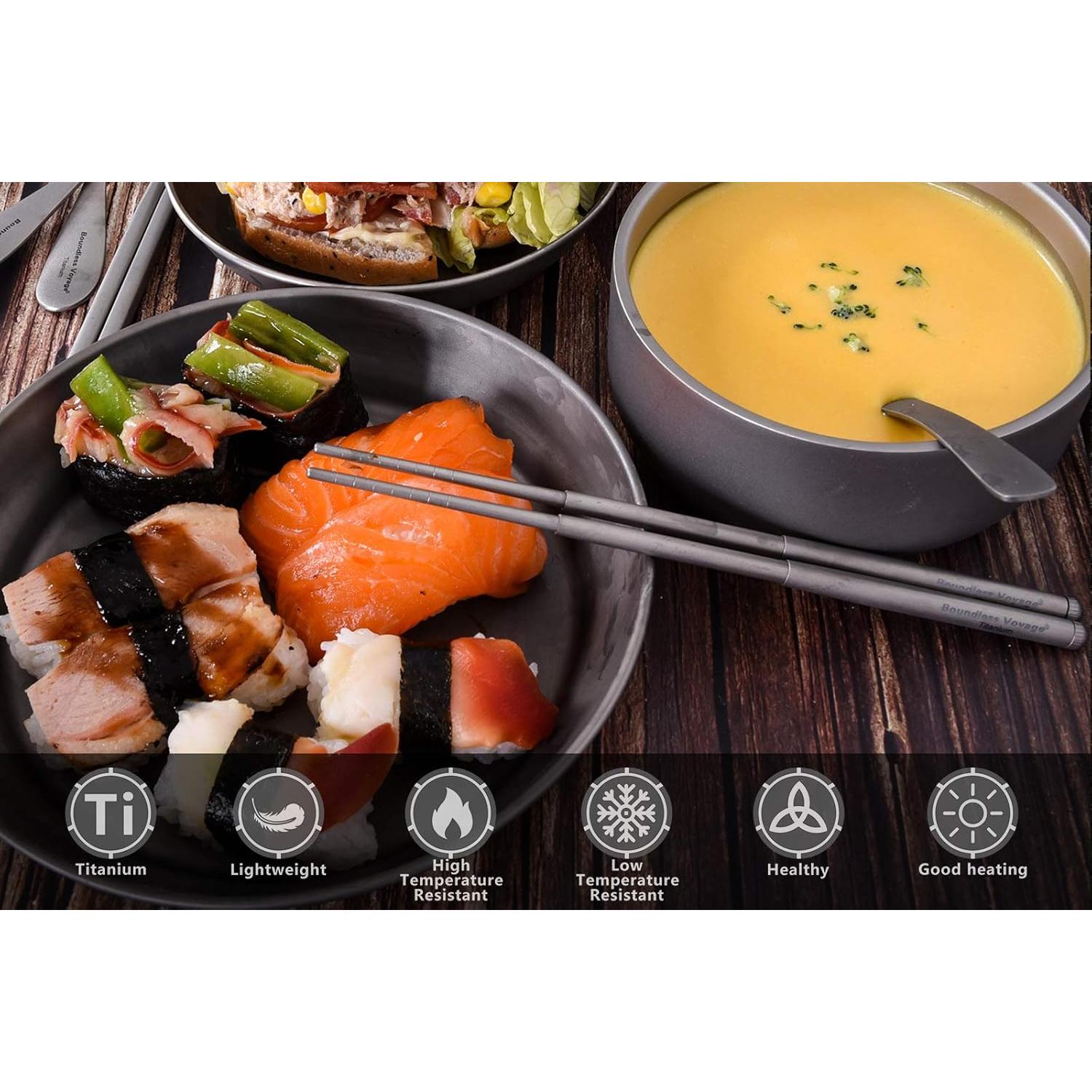 Palillos Telescópicos de Titanio Boundless Voyage Ti1004T 19.8cm