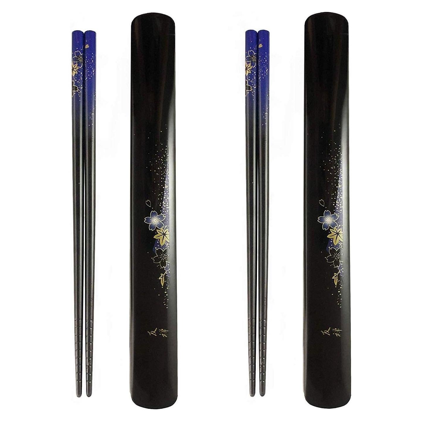 Palillos de Bambú JapanBargain con Estuche Reutilizable 23cm