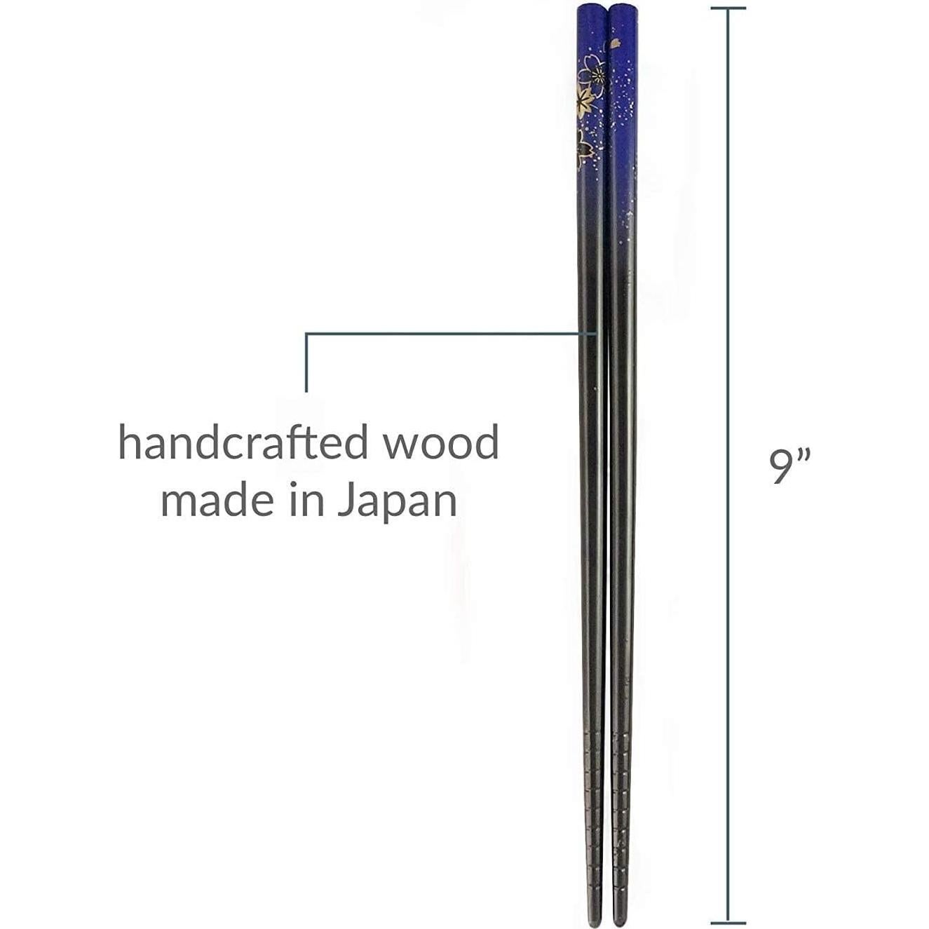 Palillos de Bambú JapanBargain con Estuche Reutilizable 23cm