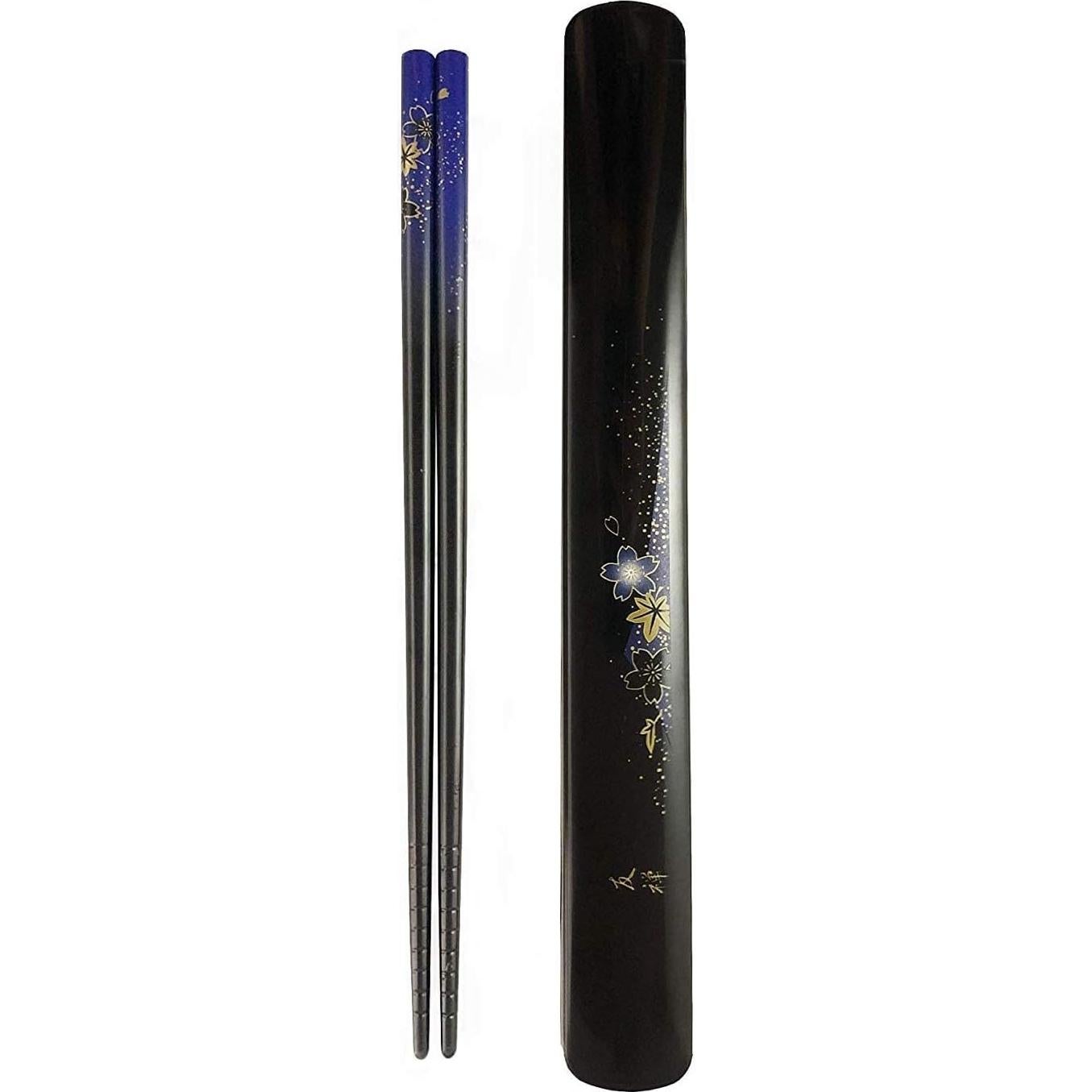 Palillos de Bambú JapanBargain con Estuche Reutilizable 23cm