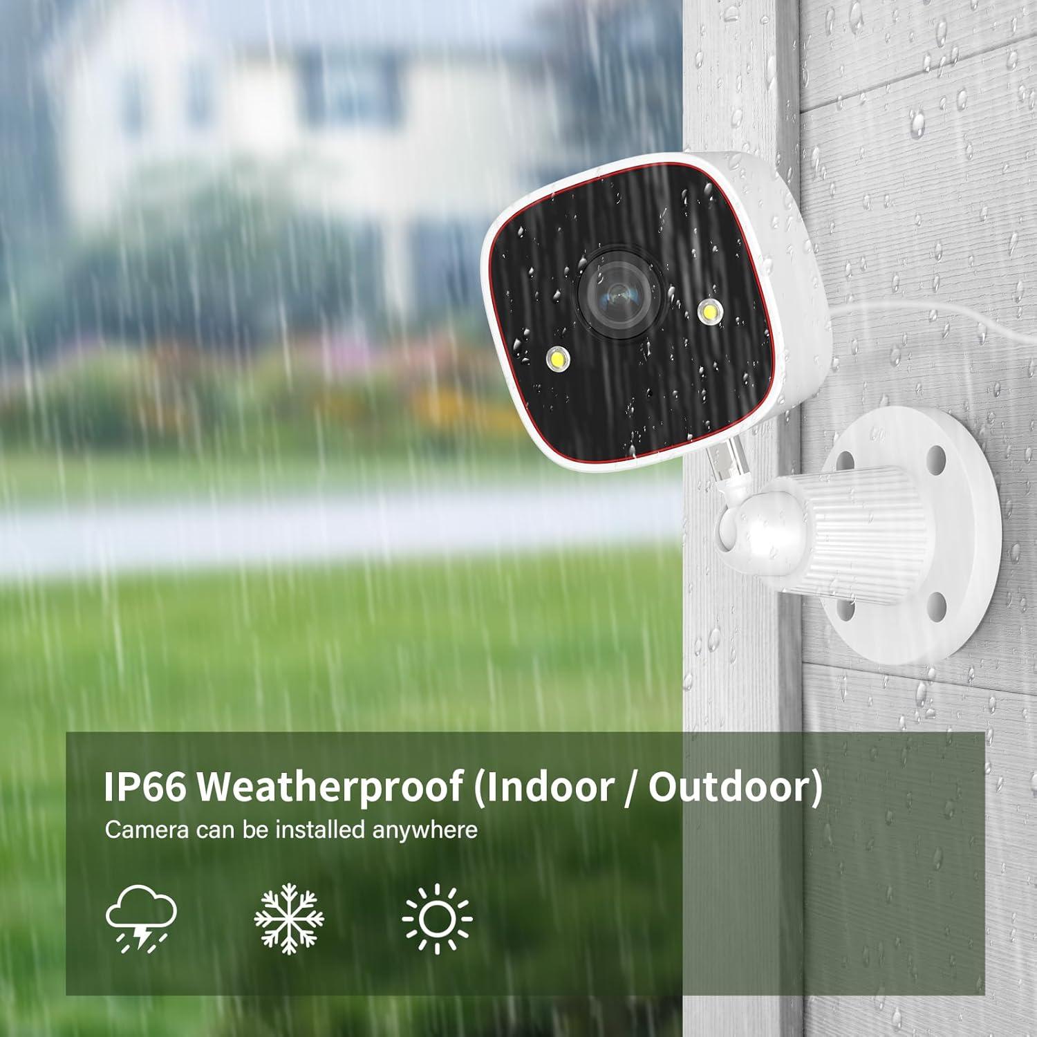 Cámara de Seguridad Jennov A31 2K HD WiFi IP66 Interior/Exterior