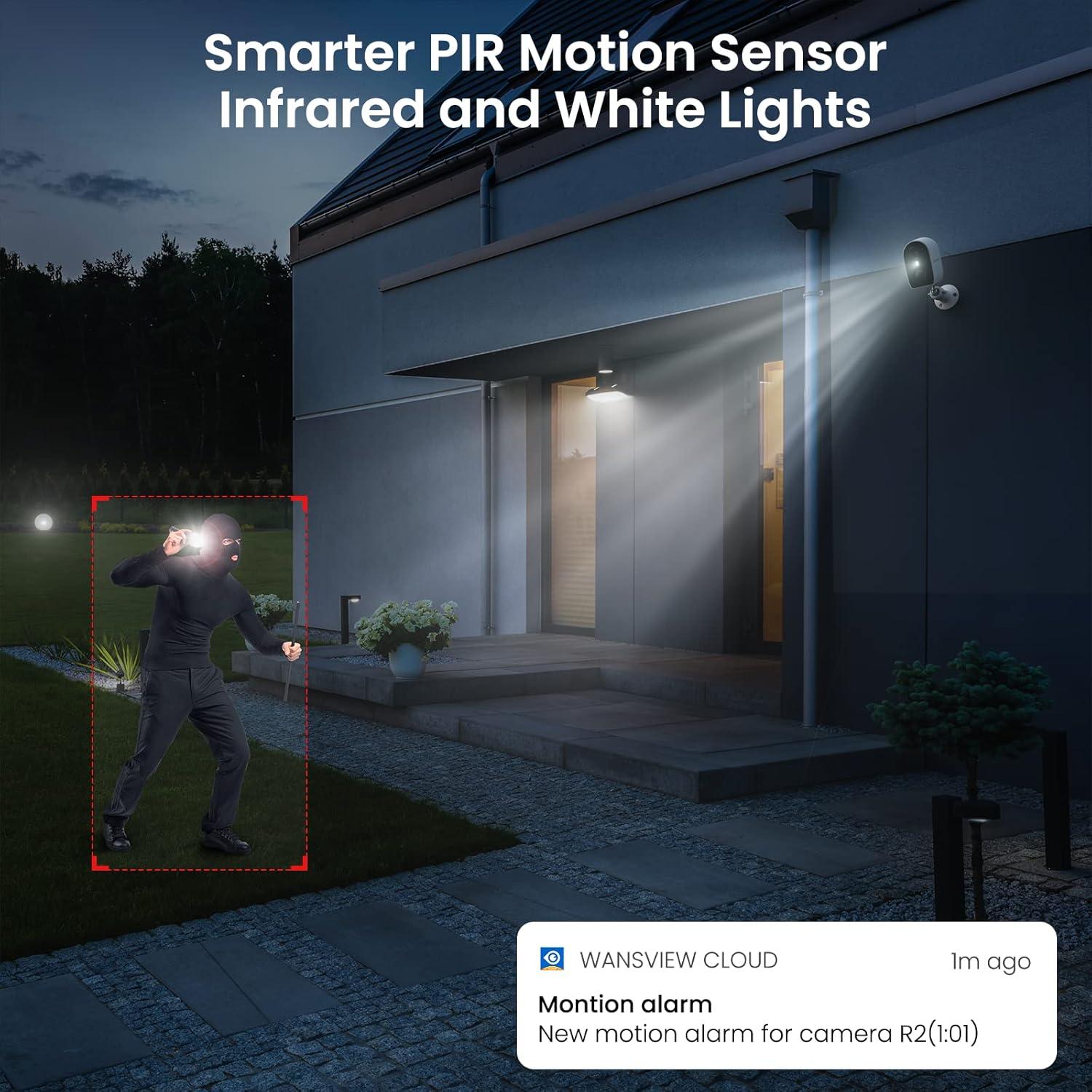 Cámara de Seguridad Exterior GALAYOU R2 2K WiFi Batería