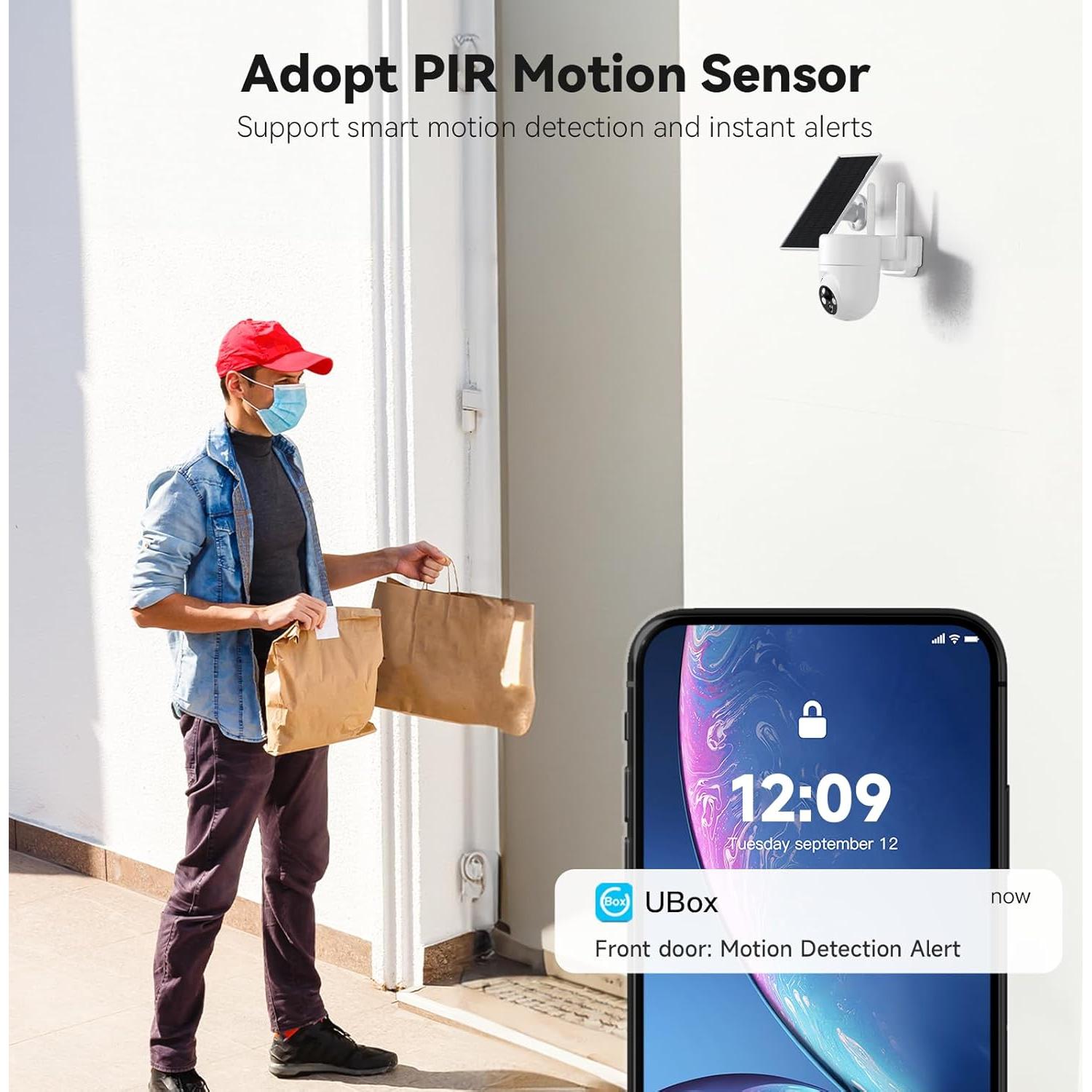 Cámara Solar Inalámbrica ELYSOO 2K 360° Visión Nocturna