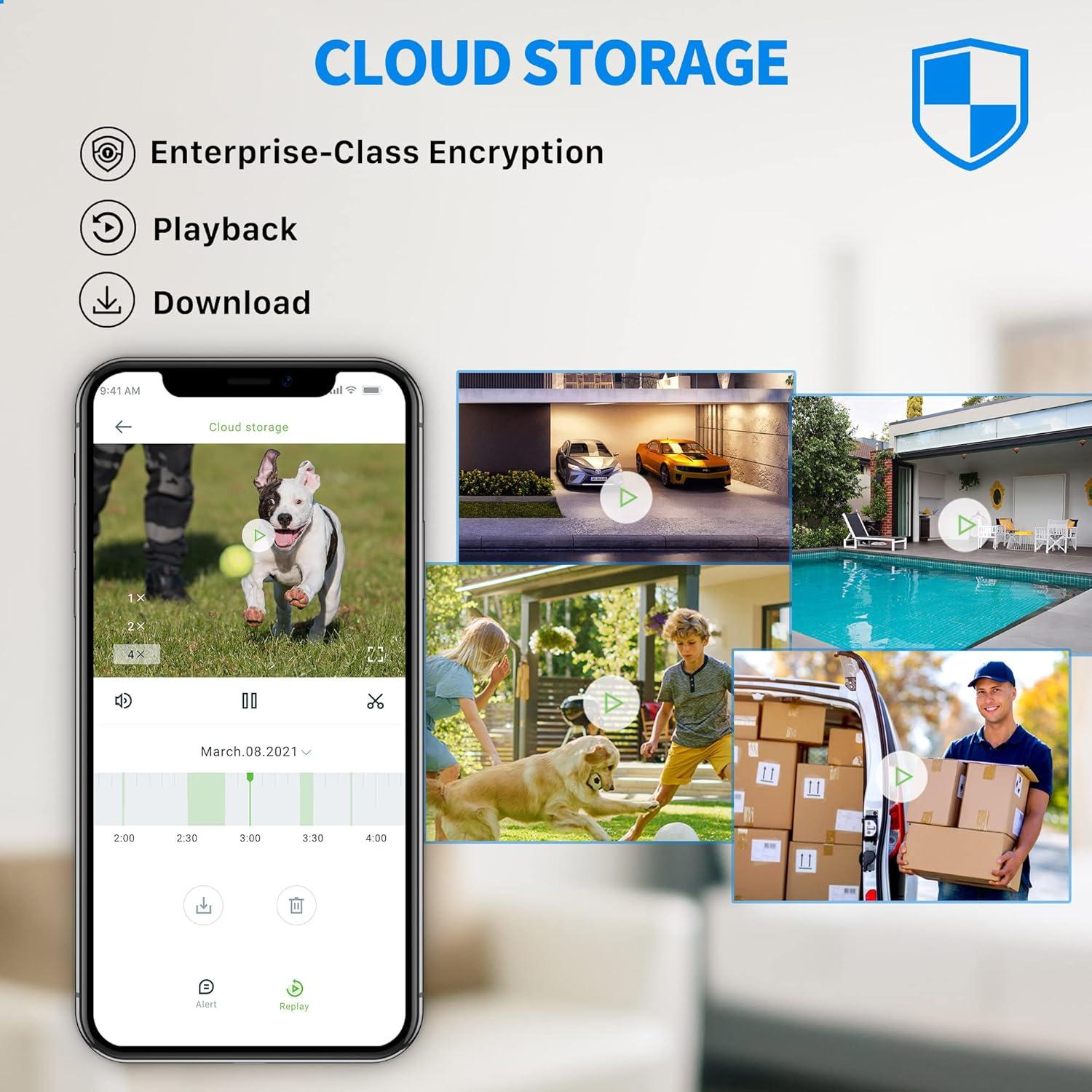 Cámaras de Seguridad Septekon 2K WiFi Paquete de 4 IP66