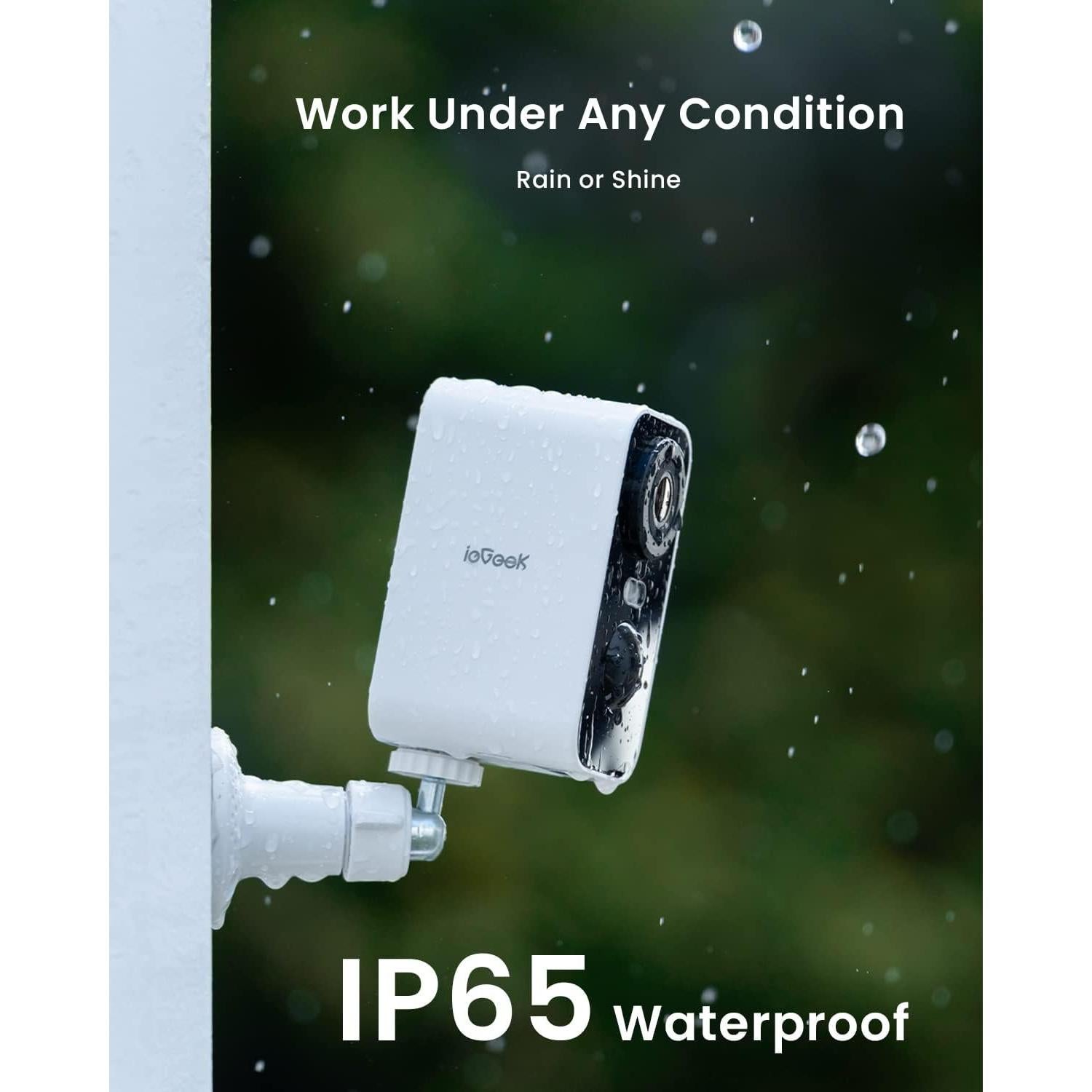 Cámara de Seguridad Inalámbrica ieGeek 2K con Alarma y AI